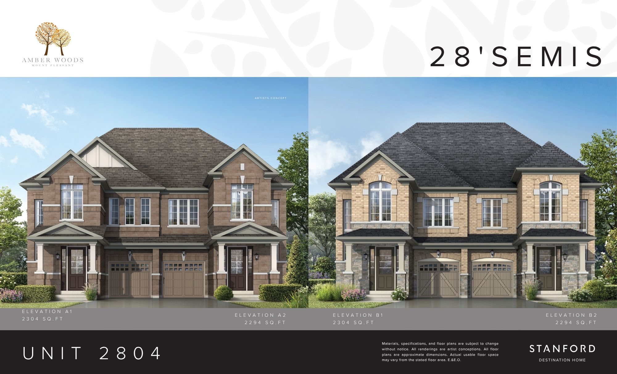 Unit 2804 - Elev. A2 plan preview
