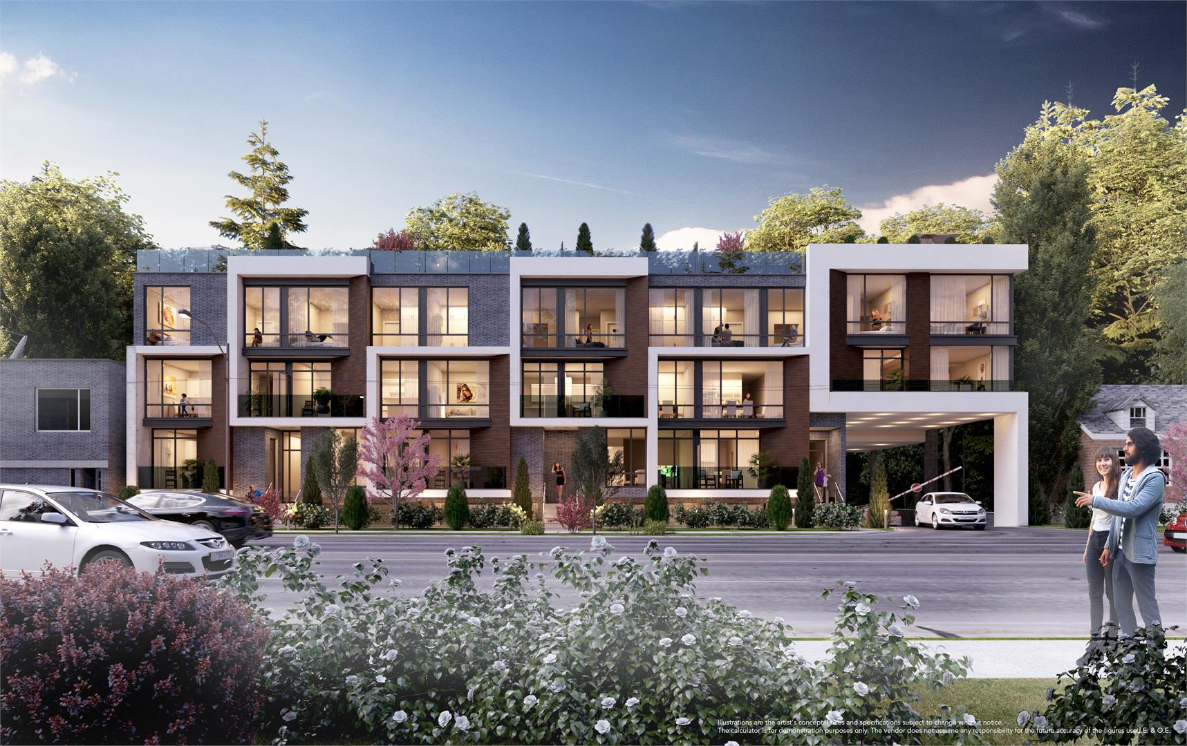 Ancona Park Urban Towns, Toronto. Artist’s rendering.