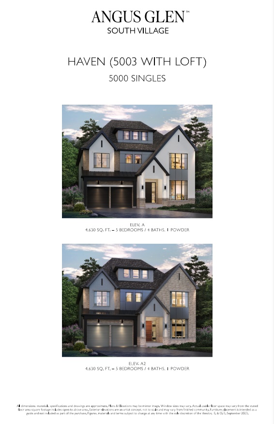 Haven - Elev. A & A2 with Loft floor plan
