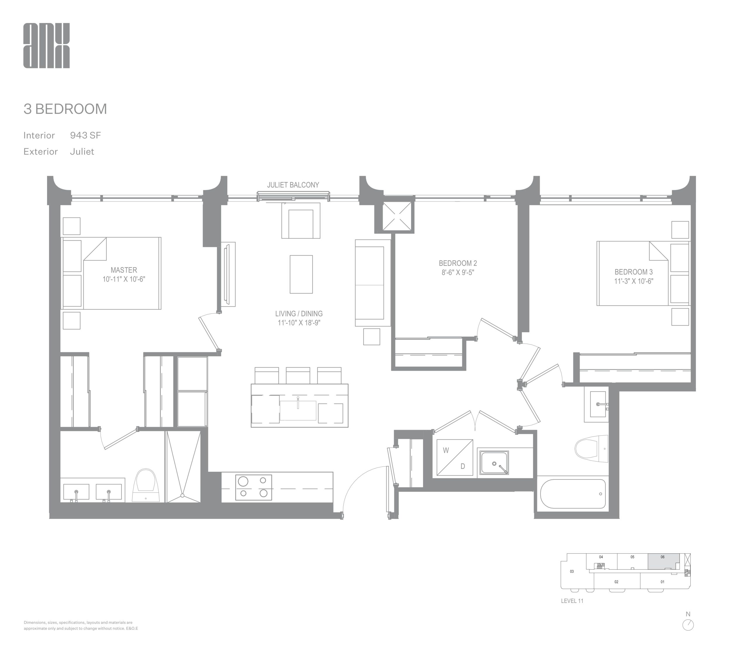 943 SF plan preview