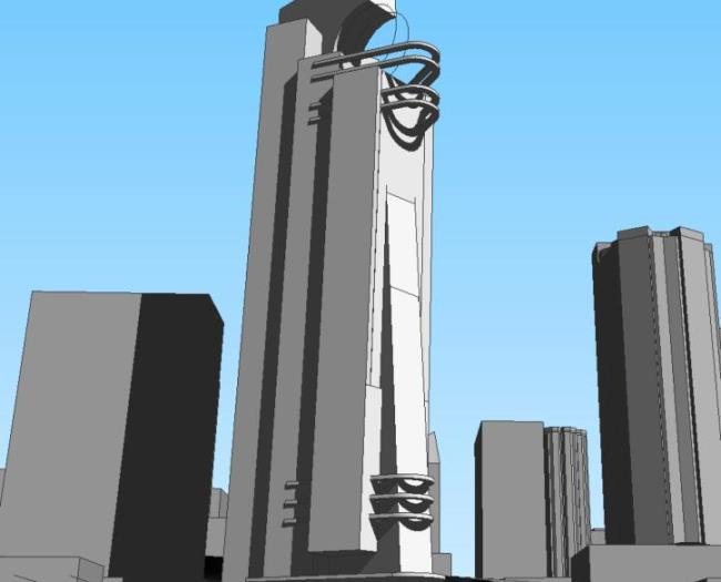 Bellamy Hill High Rise Condos, Edmonton. Artist’s rendering.