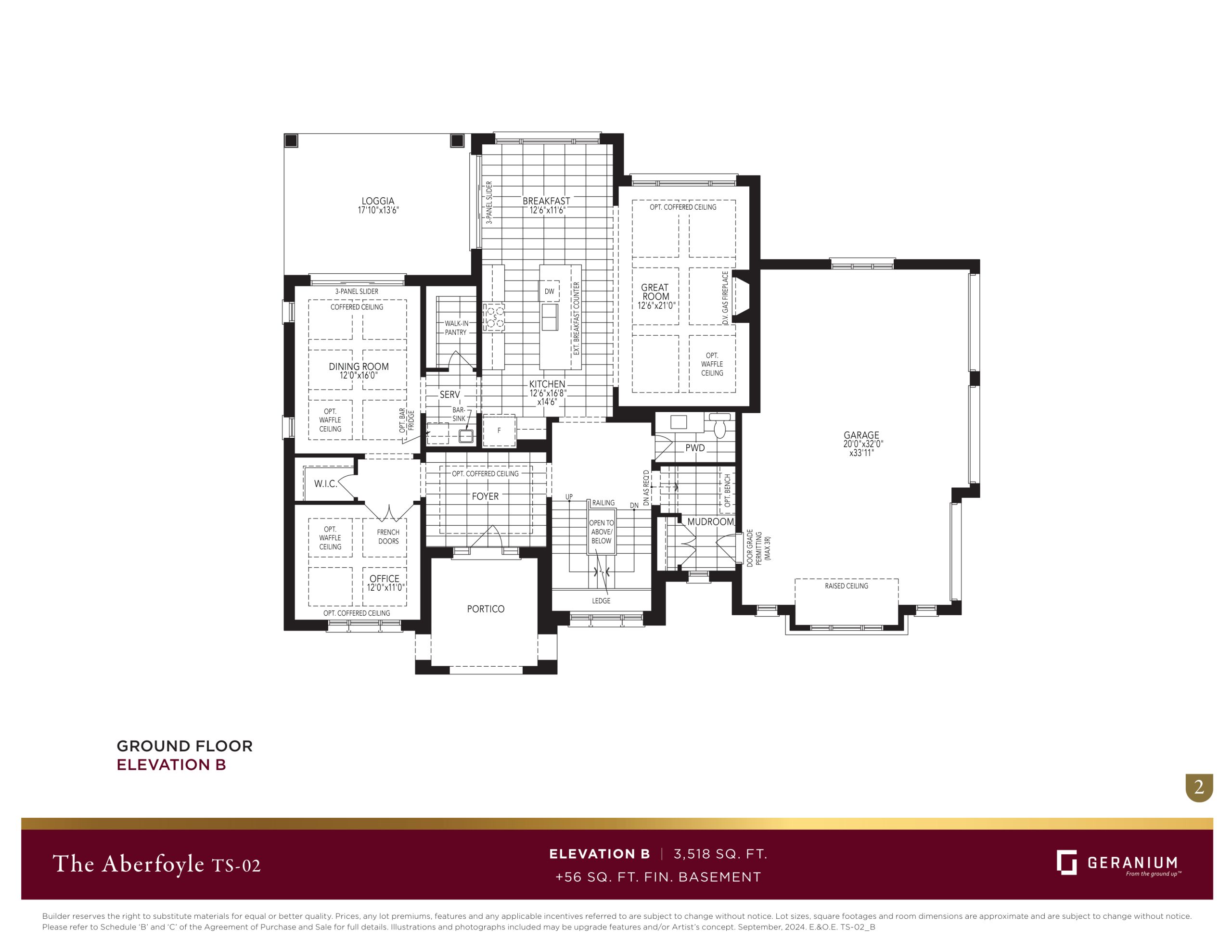 The Aberfoyle - Elevation B plan preview