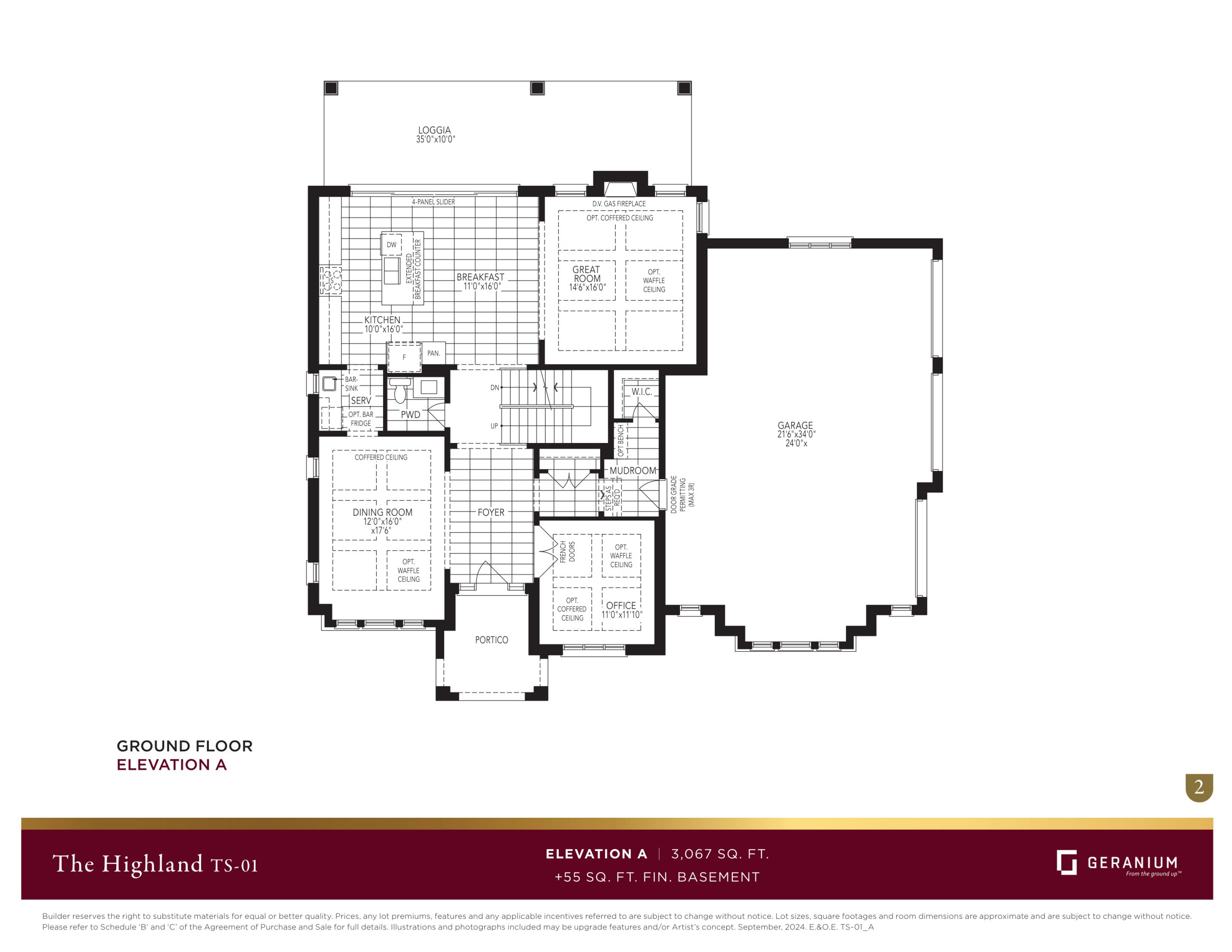 The Highland - Elevation A plan preview