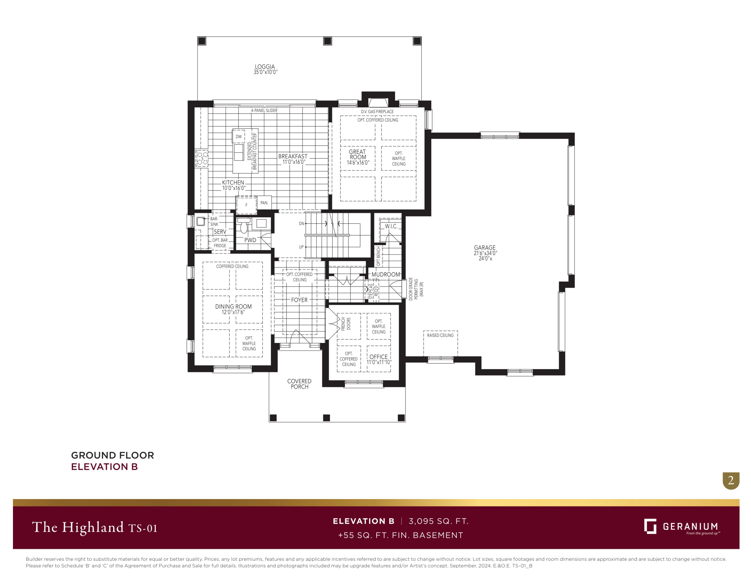 The Highland - Elevation B plan preview
