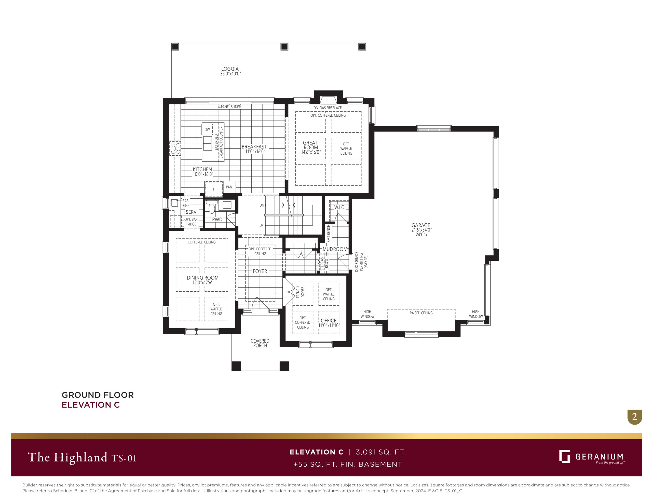 The Highland - Elevation C plan preview
