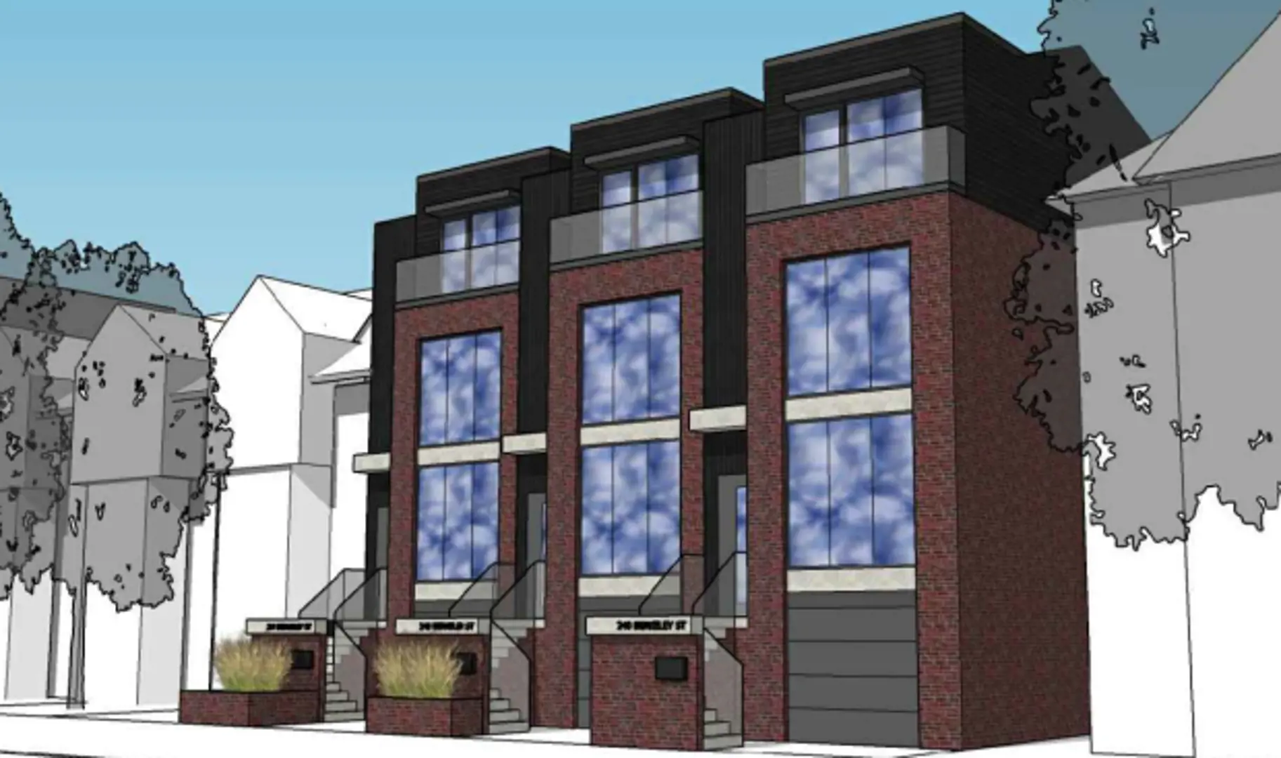 Berkeley Townhomes, Toronto. Artist’s rendering.
