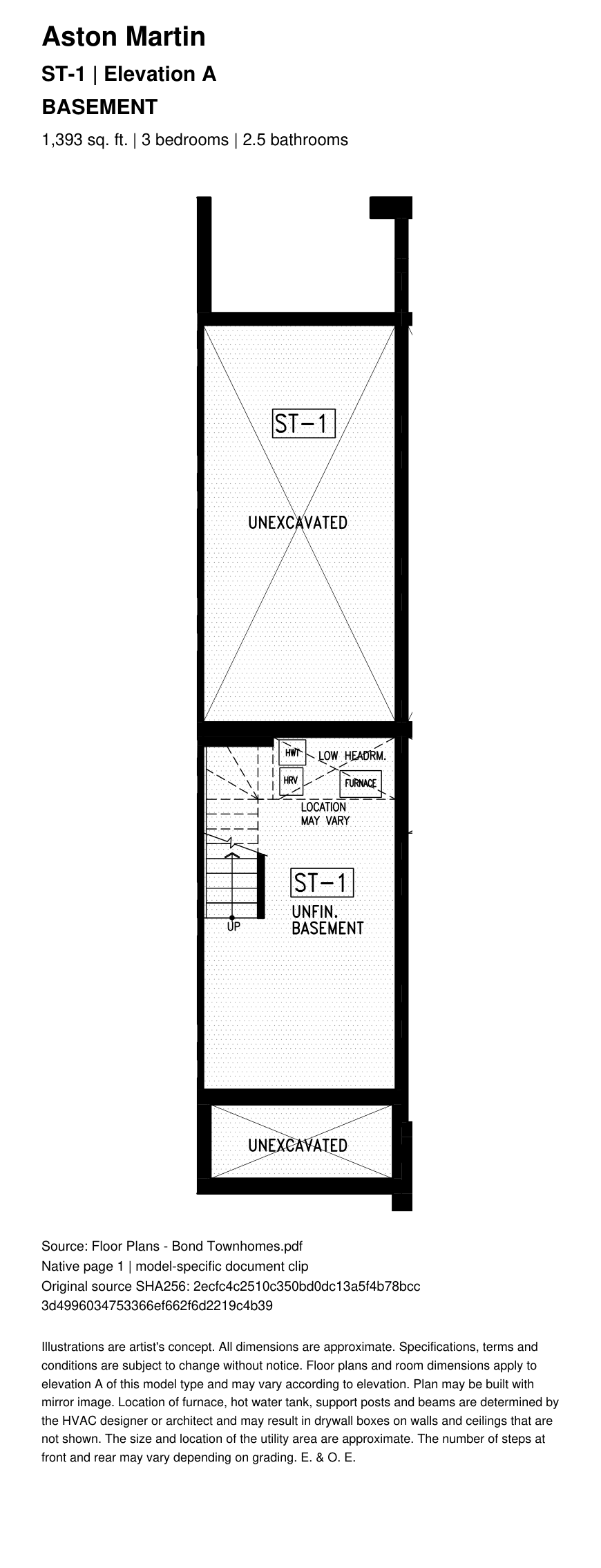 Aston Martin - ST-1 - Elevation A plan preview