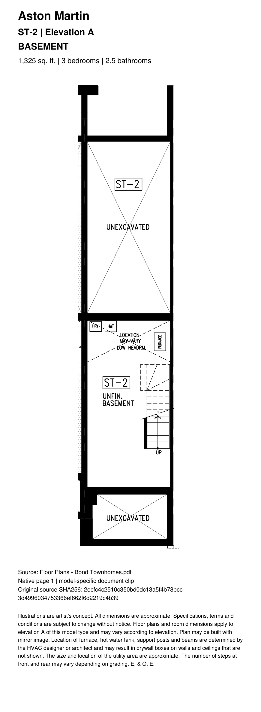 Aston Martin - ST-2 - Elevation A plan preview