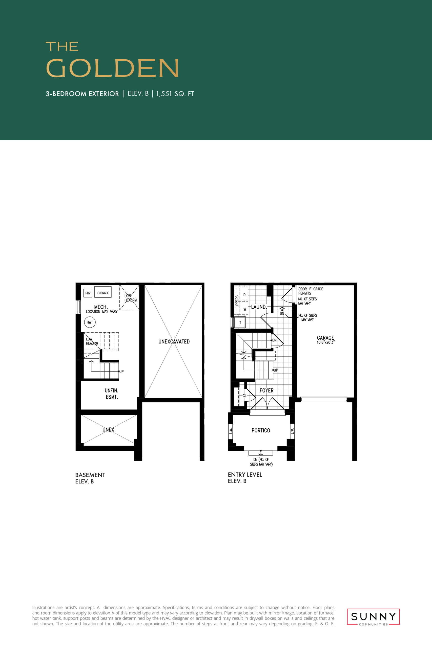 Golden - BB-2E - Elevation B plan preview
