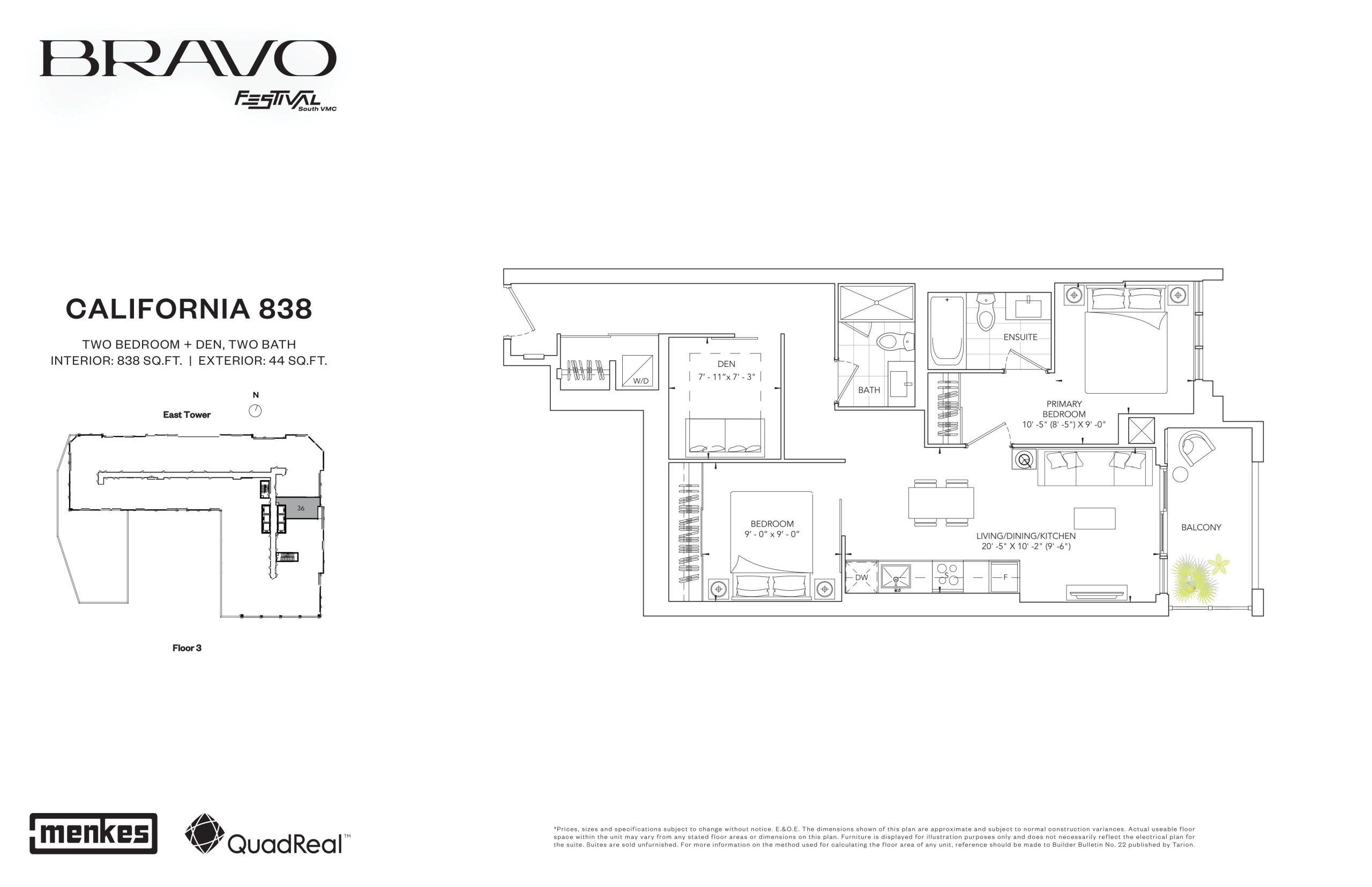California 838 floor plan