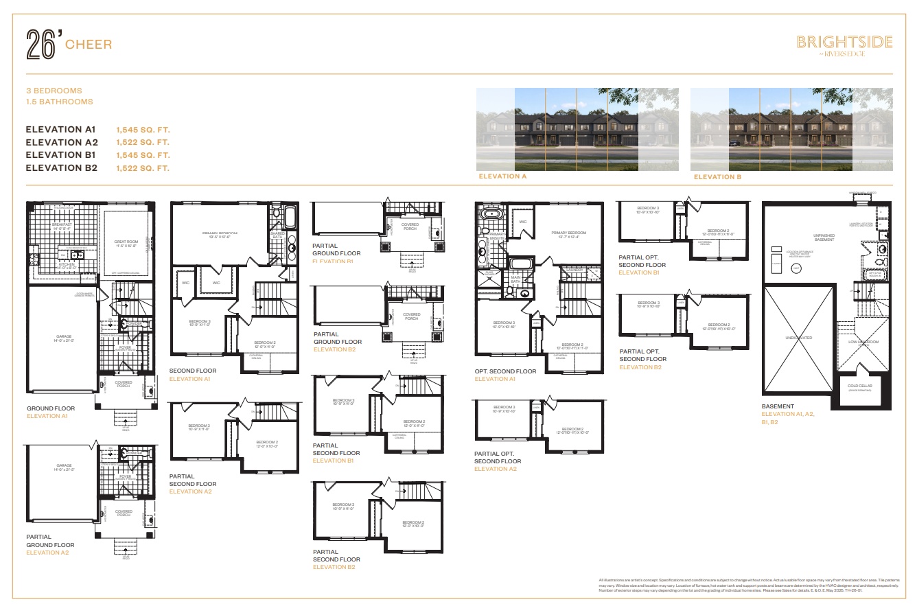 Cheer - Elev. A1/A2 plan preview