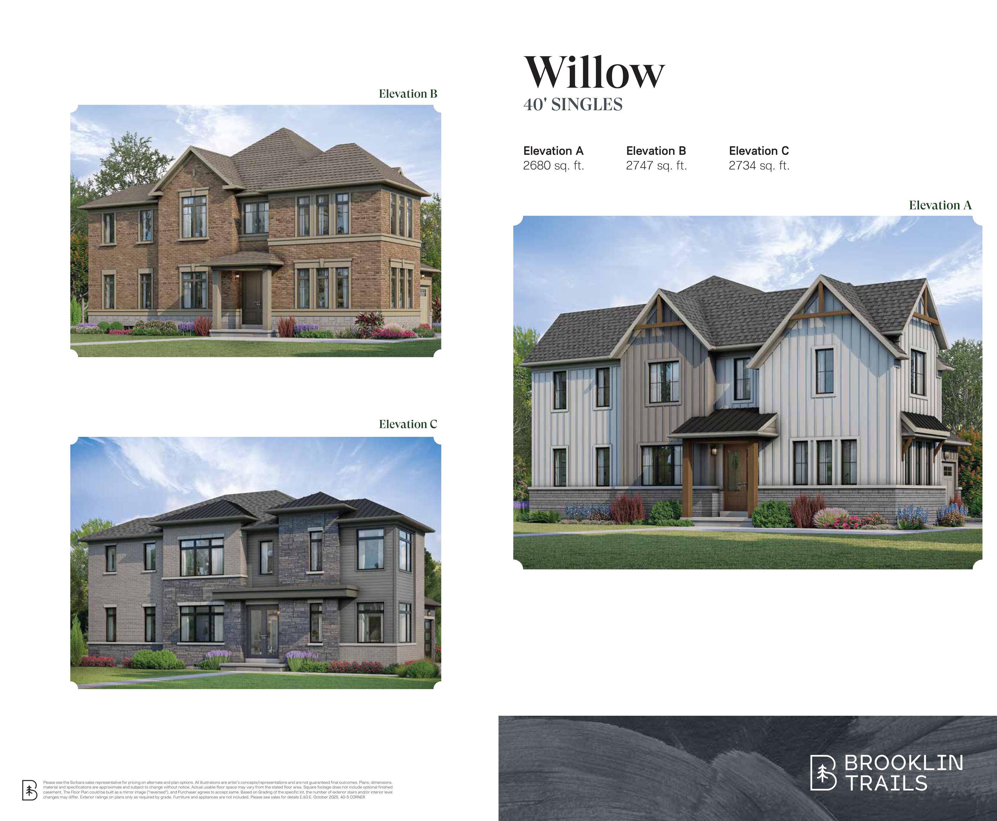 Willow (Corner) - Elev. B floor plan