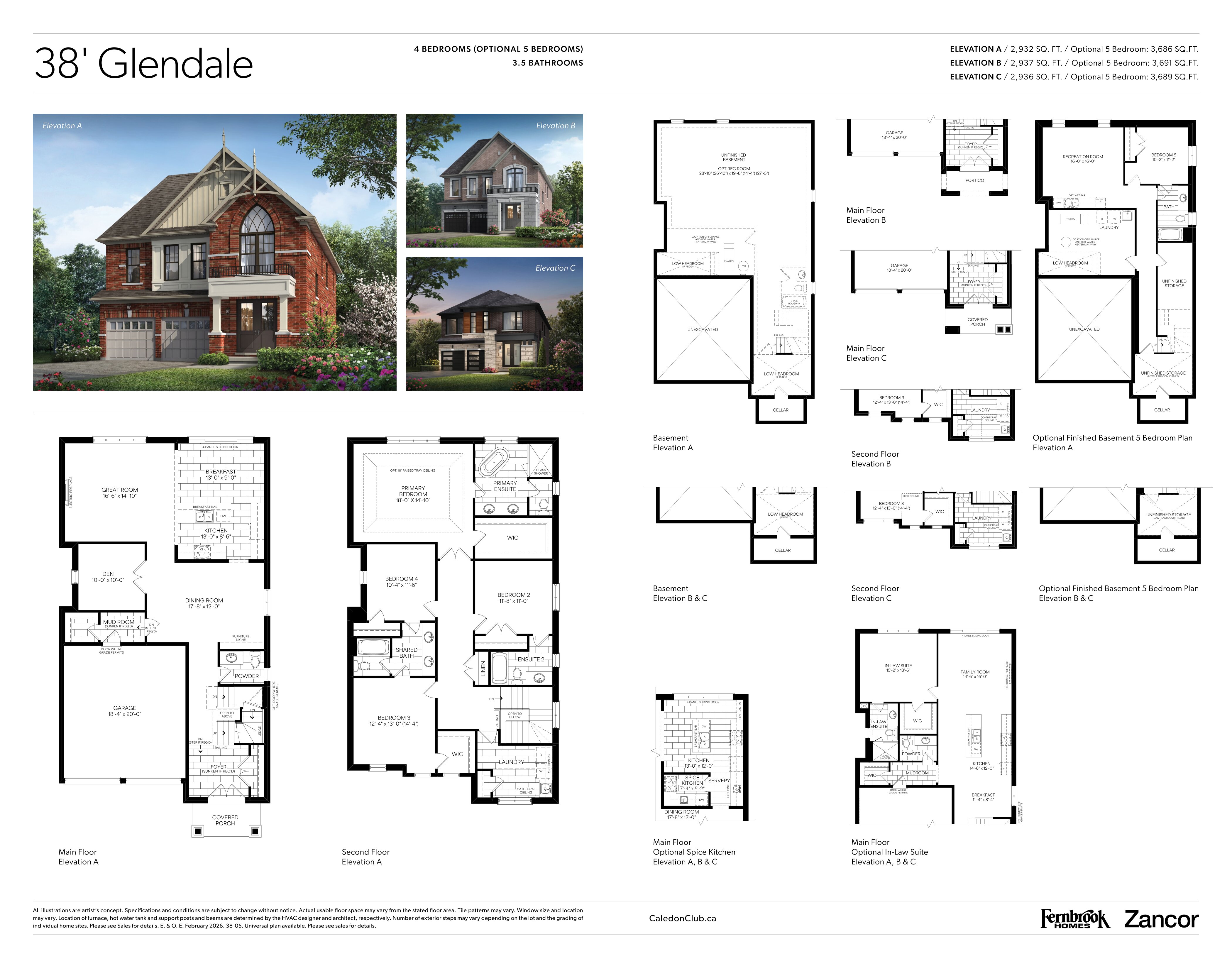 Glendale - Elev. A plan preview