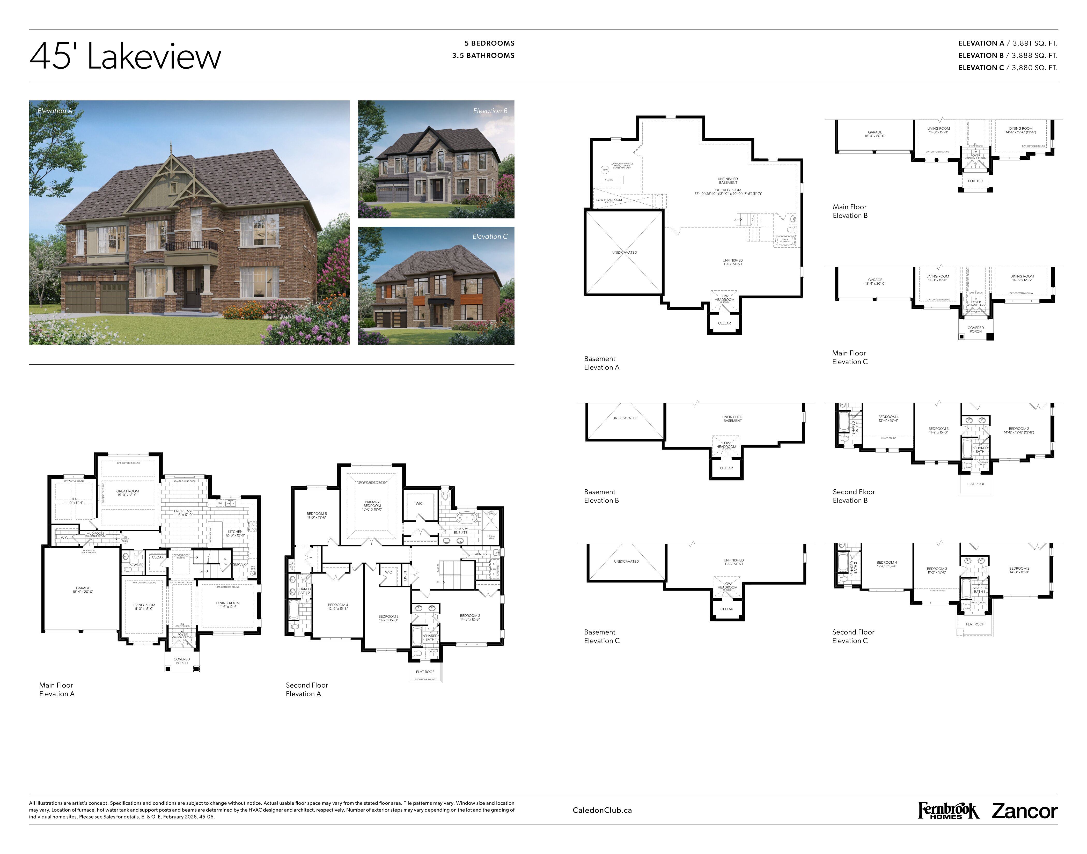 Lakeview - Elev. A plan preview