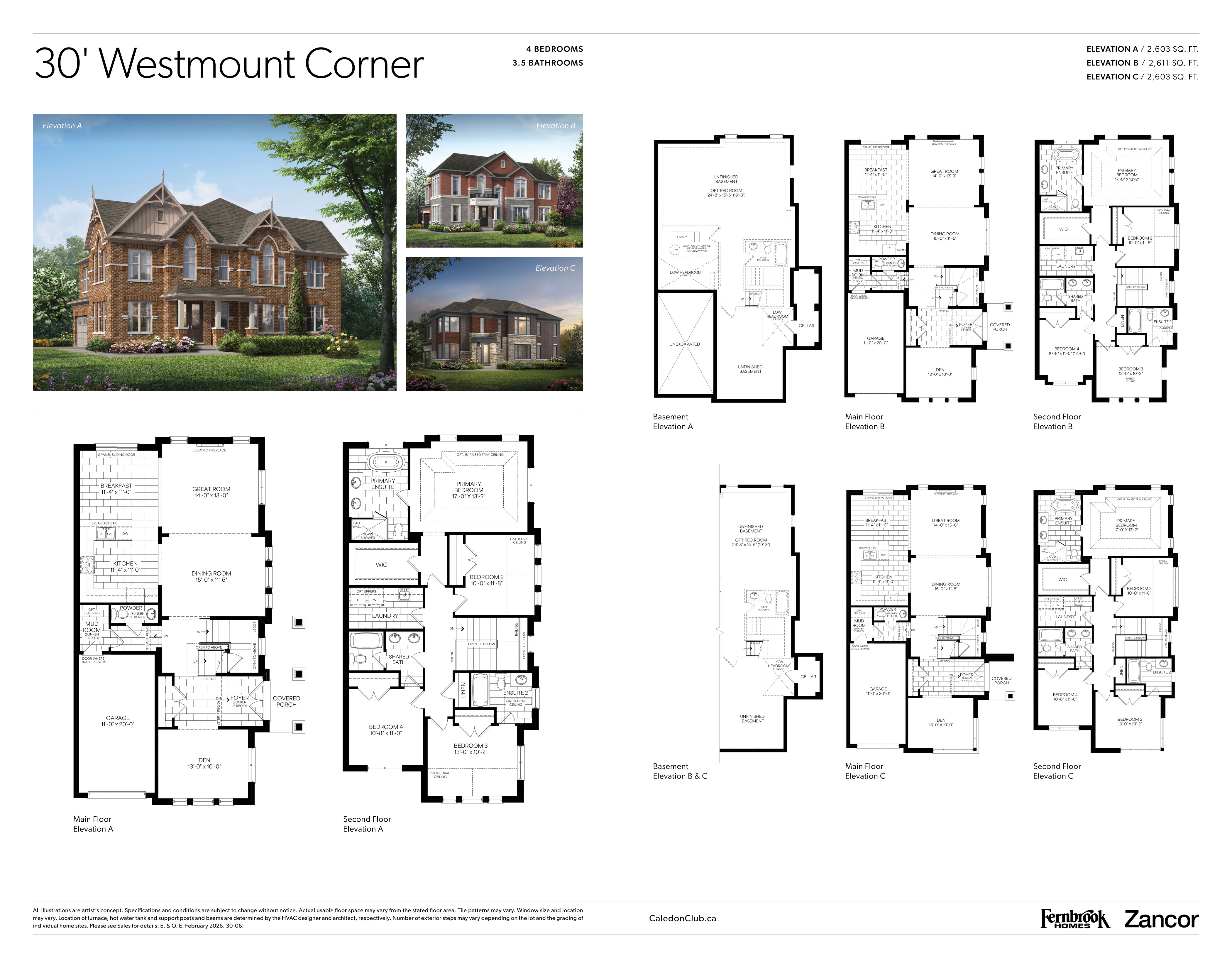 Westmount Corner - Elev. A plan preview