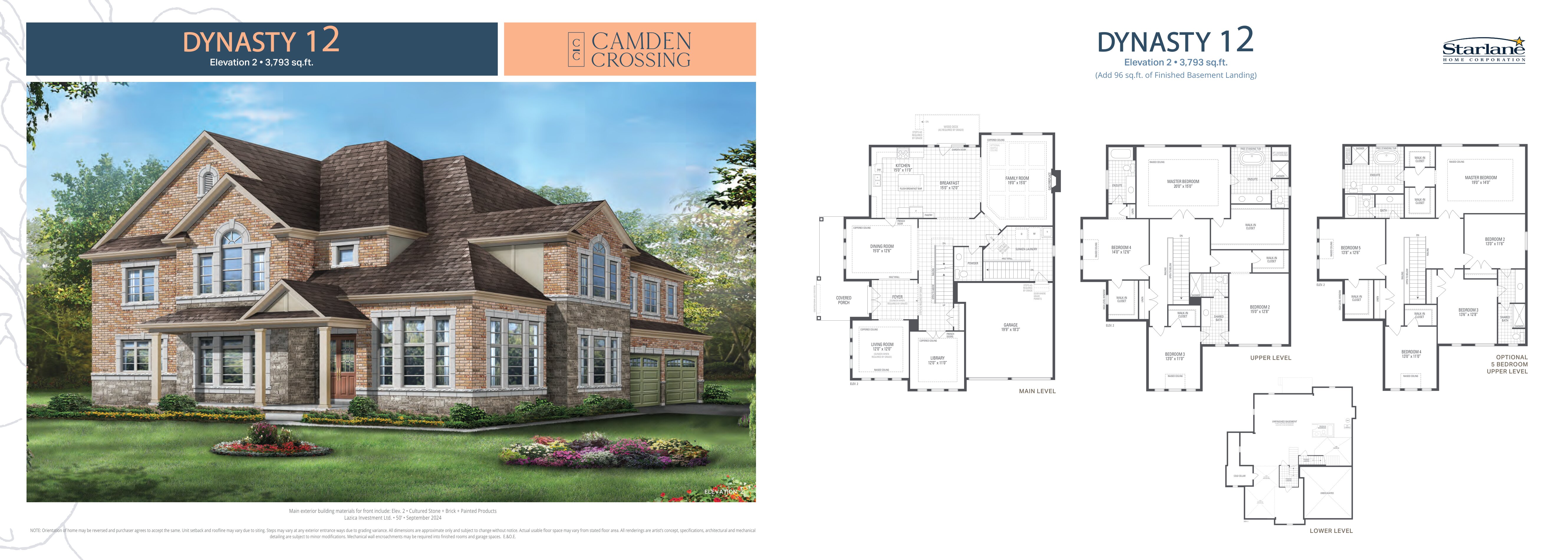 Dynasty 12 Elev. 2 - 4 Bed floor plan