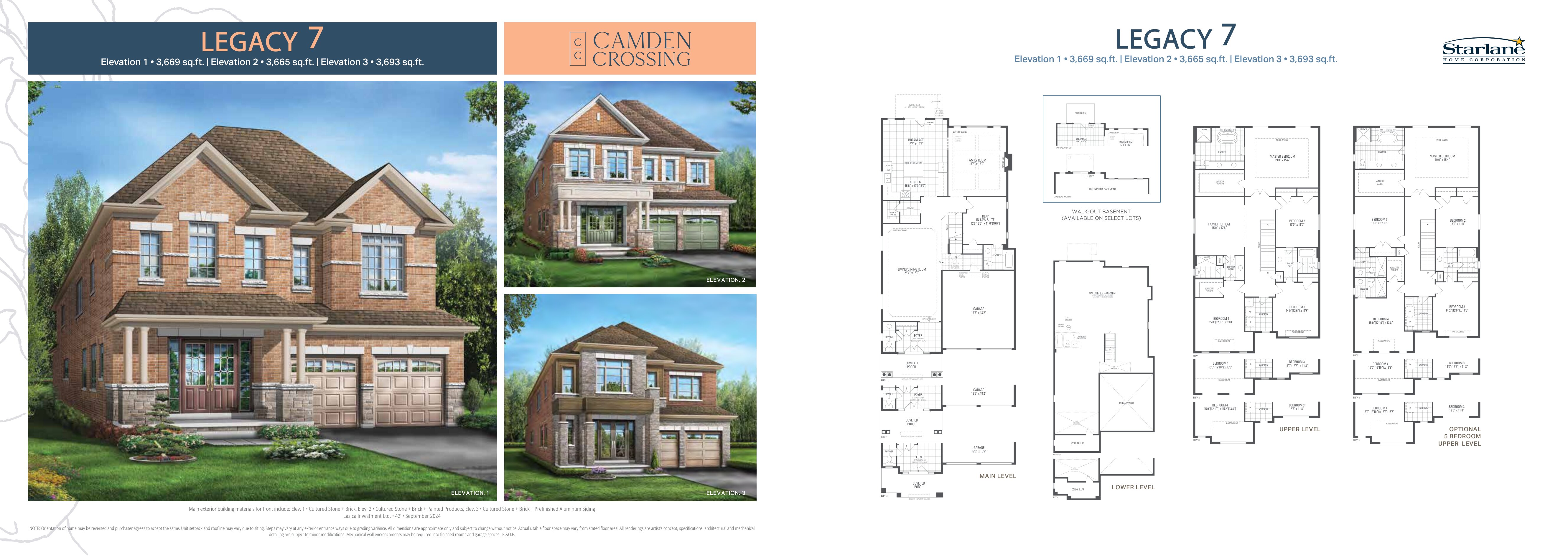 Legacy 7 Elev. 1 - 4 Bed floor plan