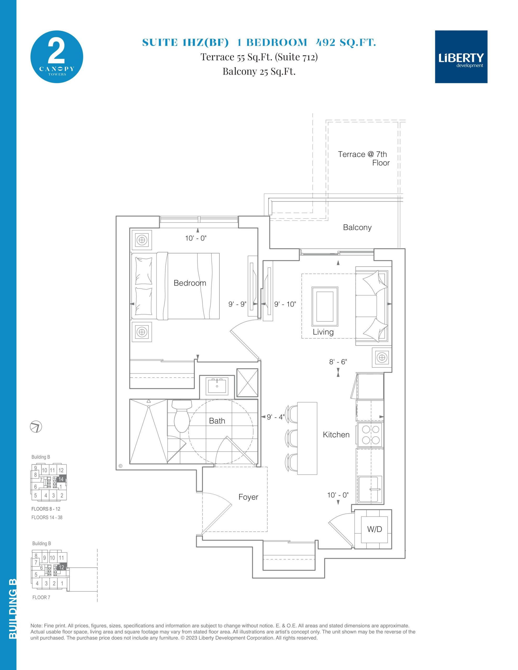 Suite 1HZ(BF) plan preview