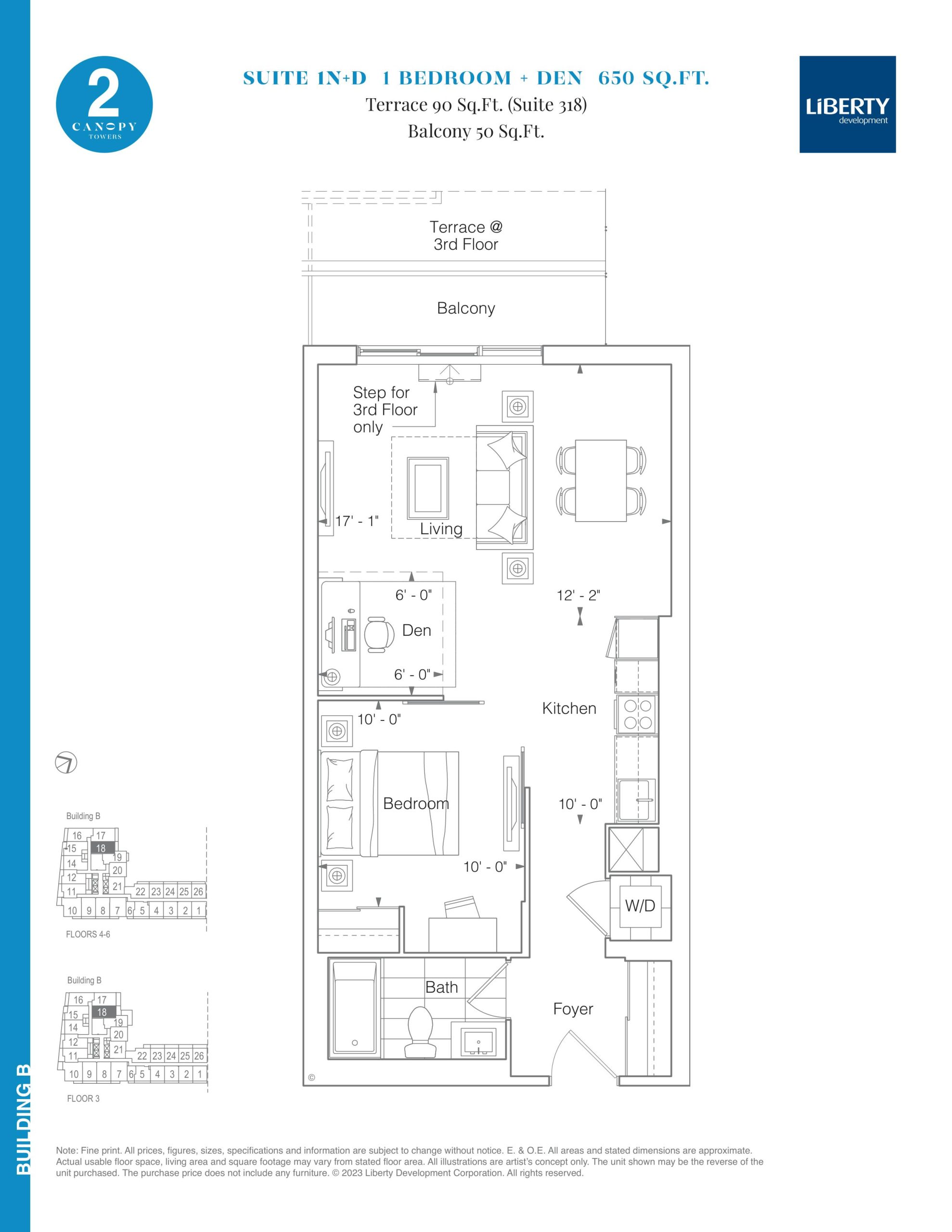 Suite 1N+D floor plan