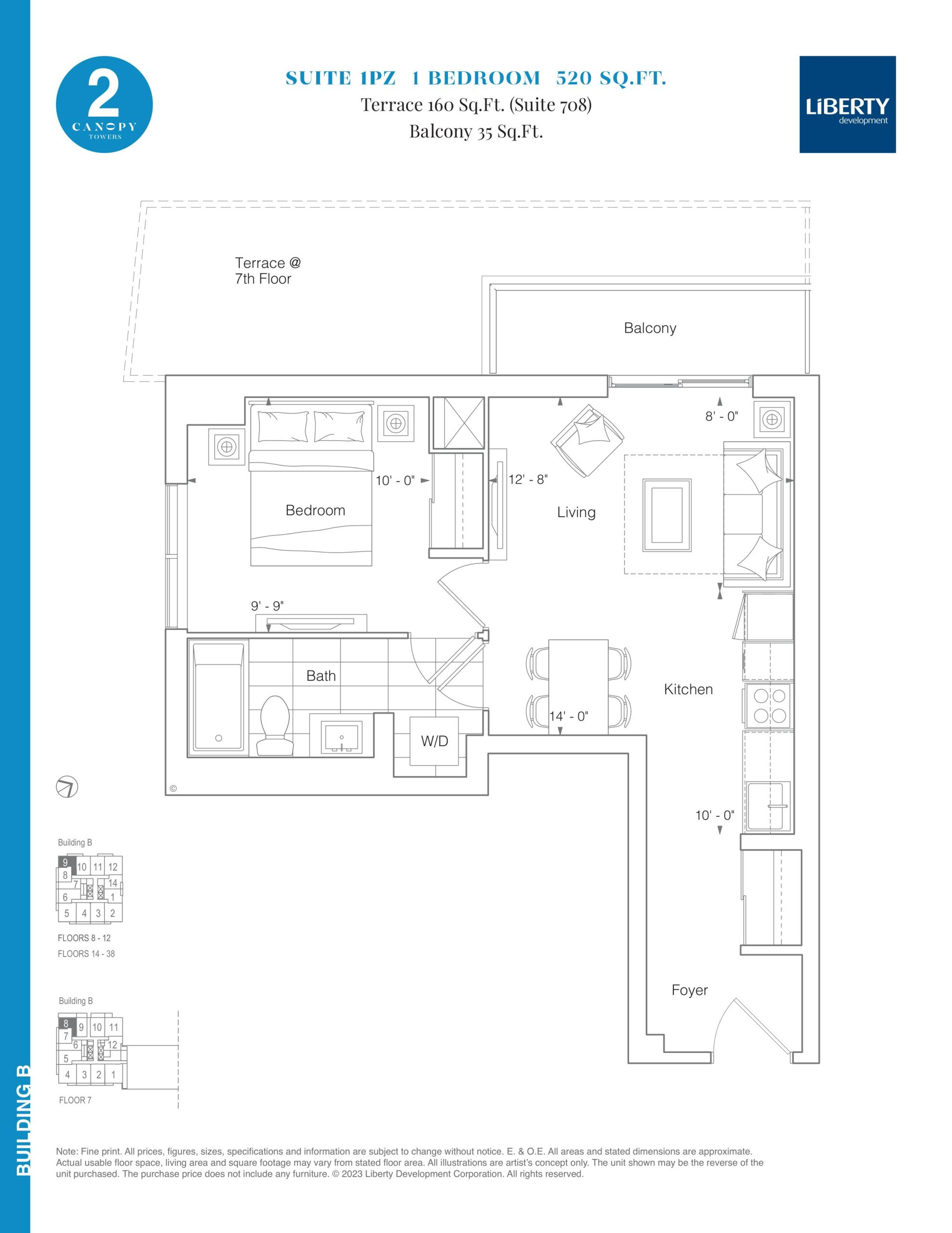 Suite 1PZ floor plan