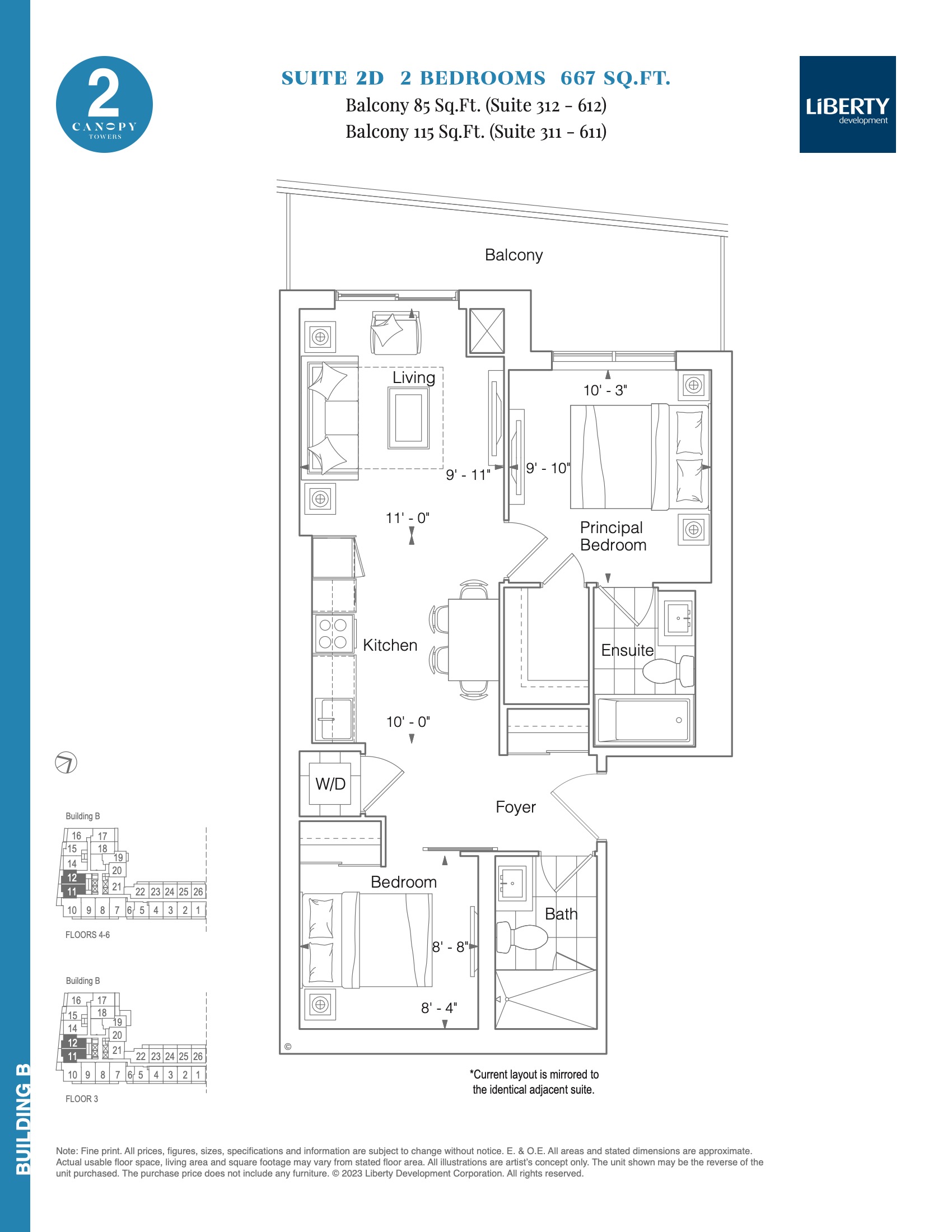 Suite 2D floor plan