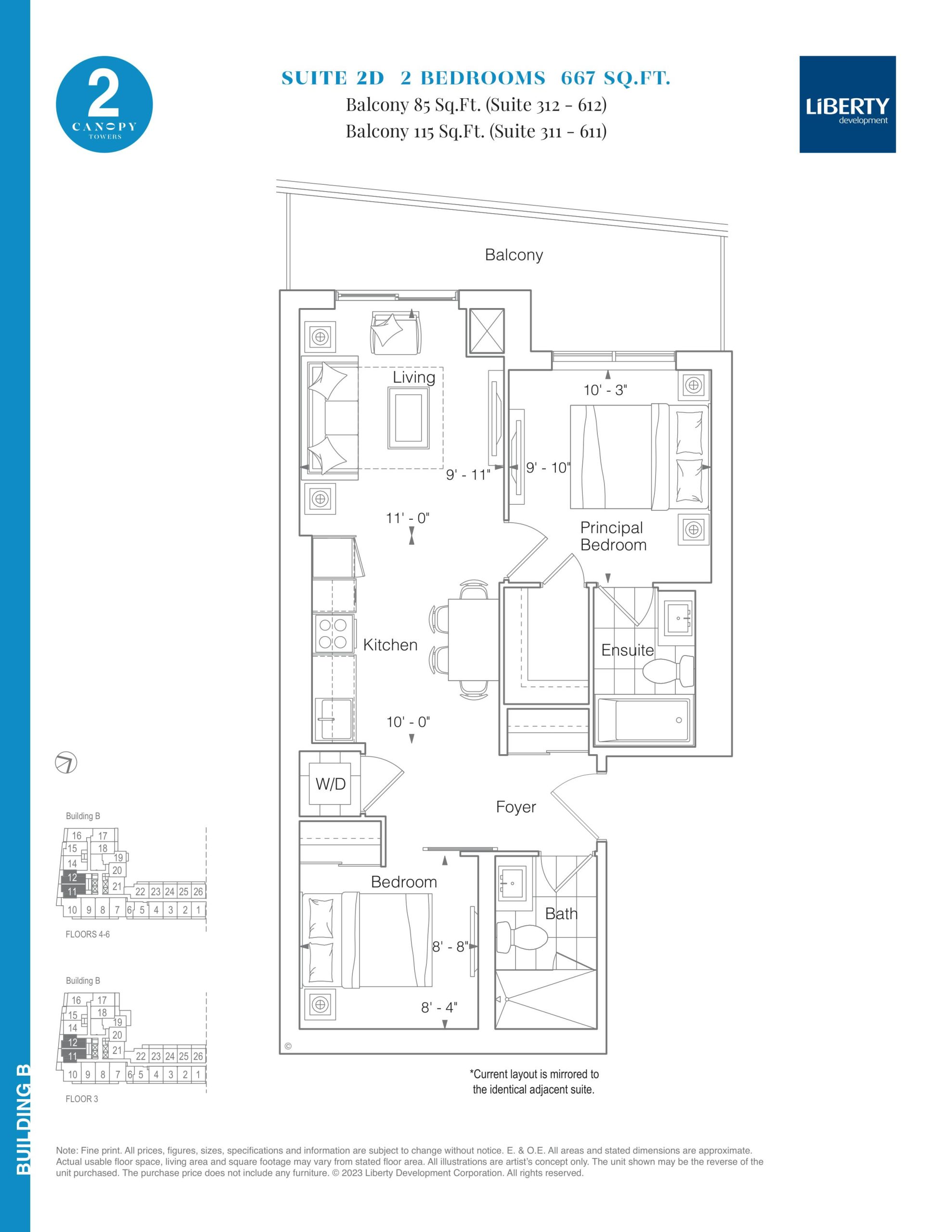 Suite 2D floor plan