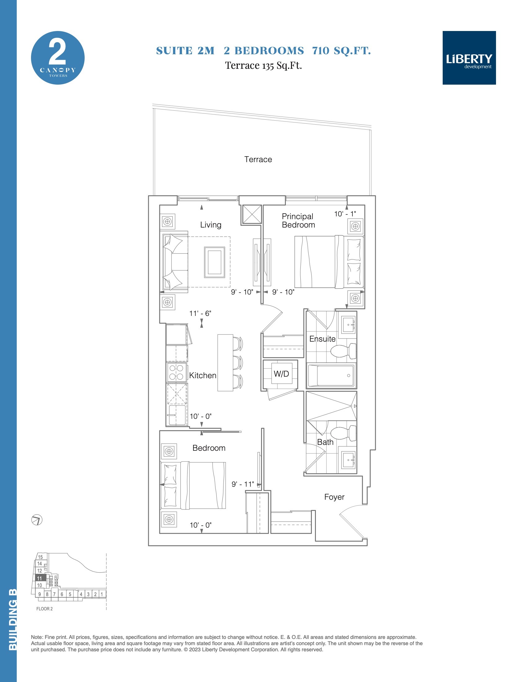 Suite 2M floor plan