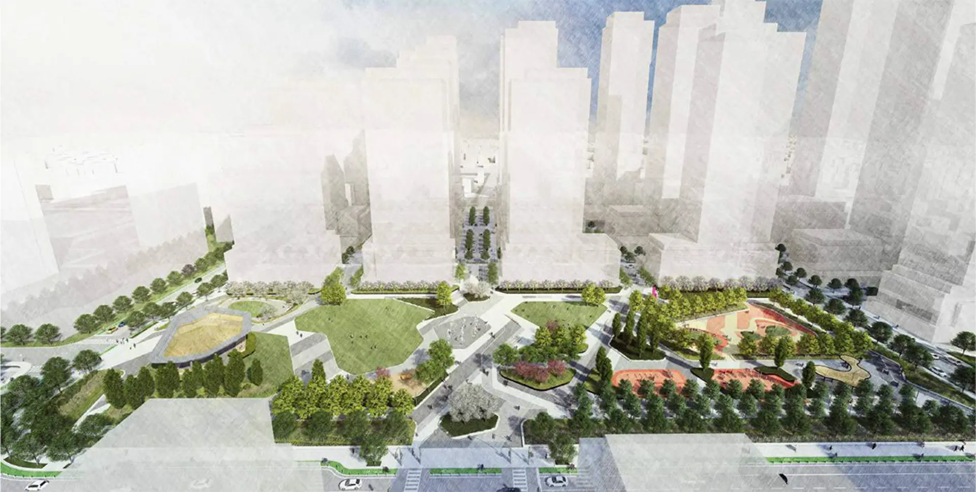 Centrepoint Mall Redevelopment, Toronto. Artist’s rendering.
