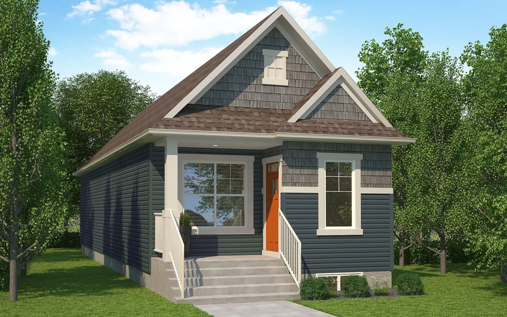 A rendering of the York exterior elevation in Edmonton, Alberta by Brookfield Residential.