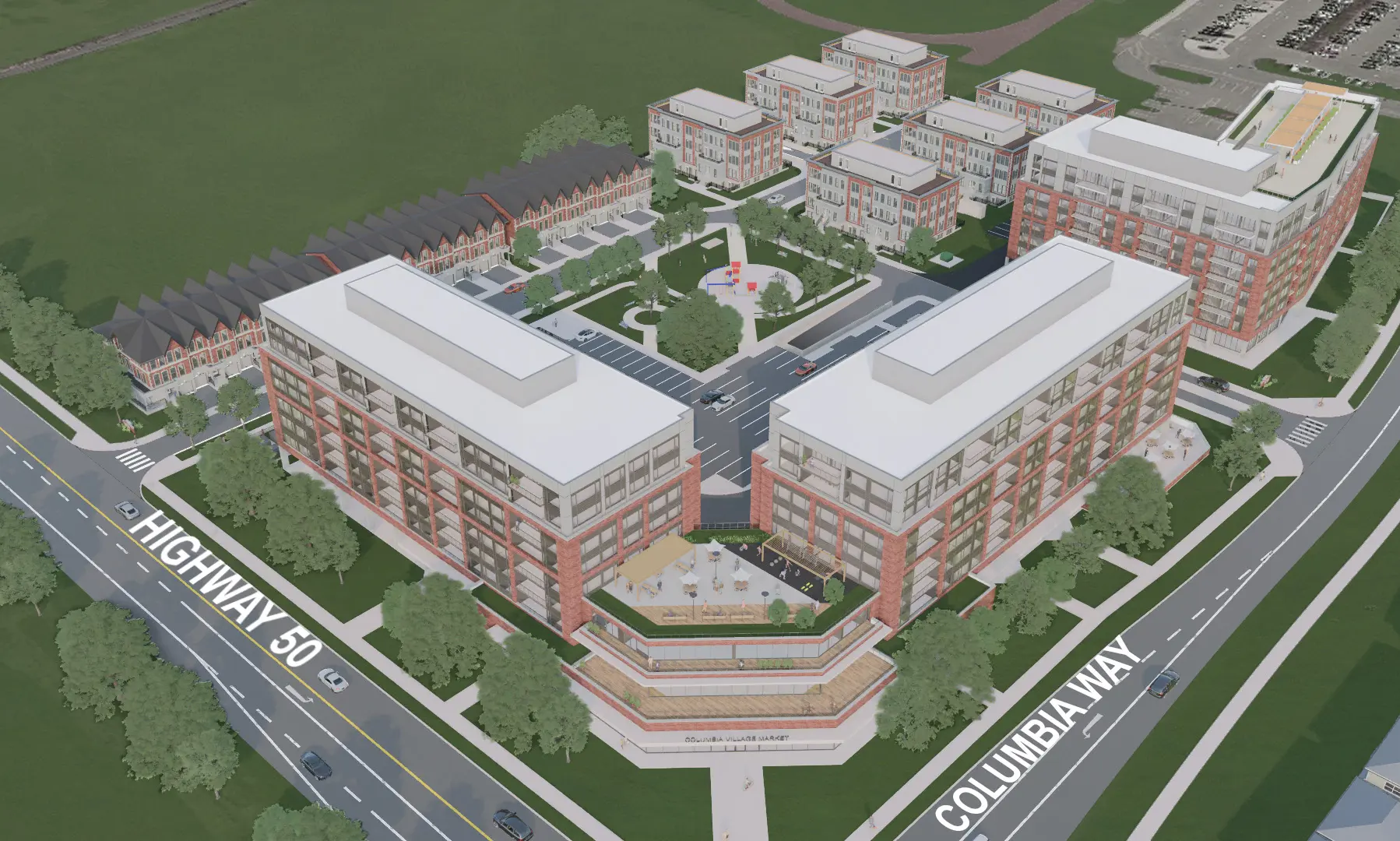 Columbia Square, Caledon. Artist’s rendering.