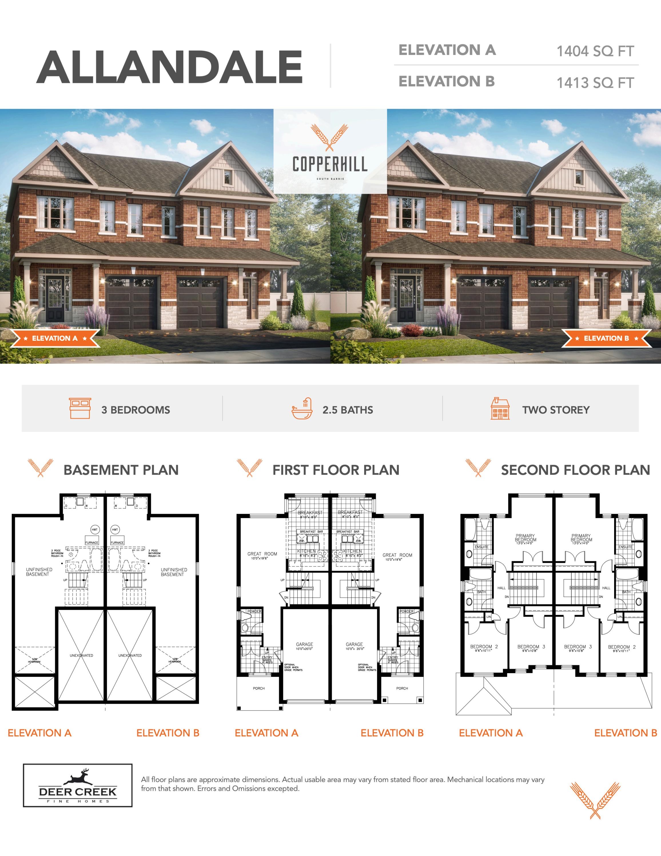 Allandale Elev. B floor plan