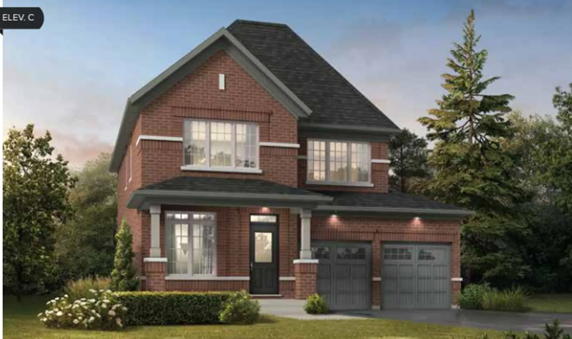 Courtice Glen - Single-Family Homes, Clarington. Artist’s rendering.