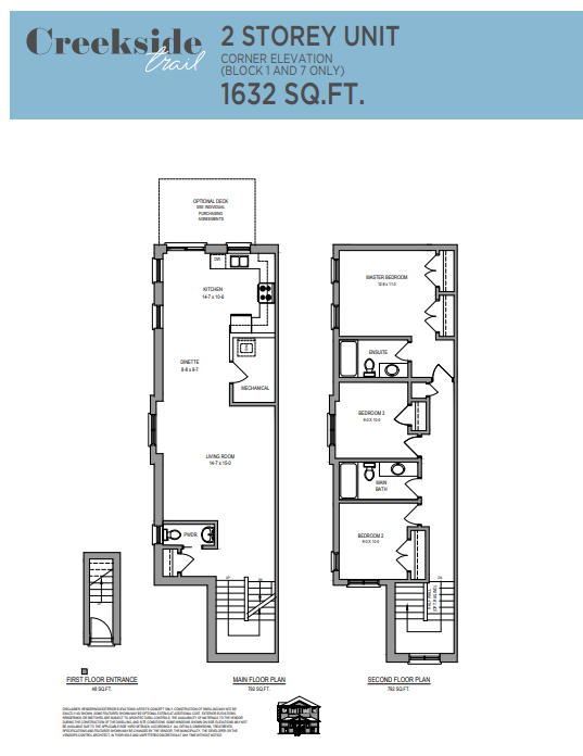 2 STOREY UNIT - 1632 SQ.FT. plan preview