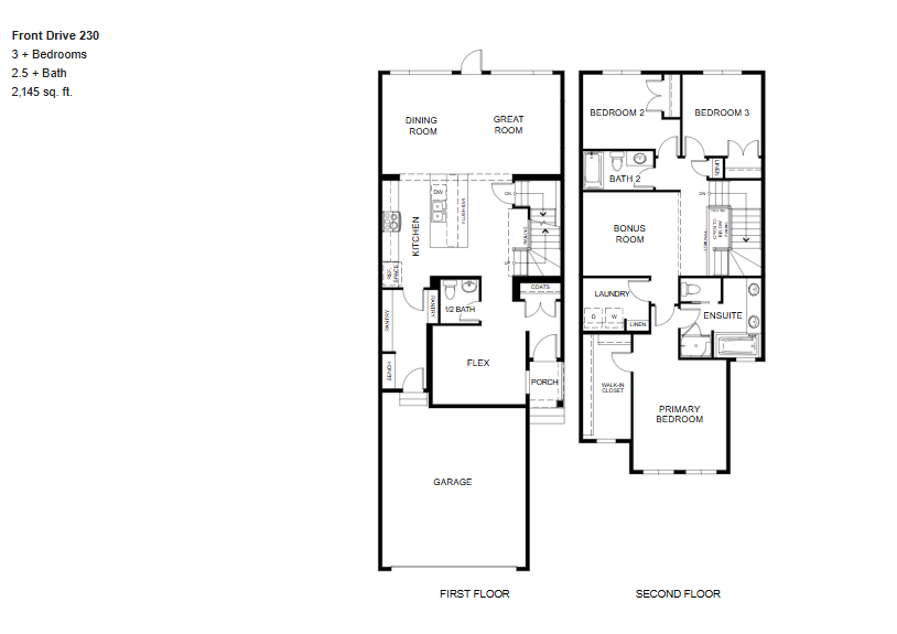 Front Drive 230 floor plan