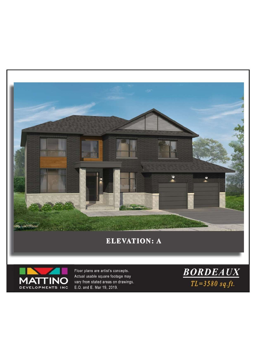 Bordeaux Elevation A plan preview