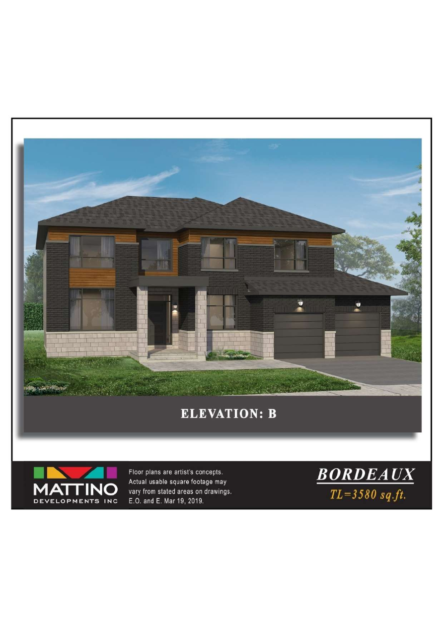 Bordeaux Elevation B plan preview