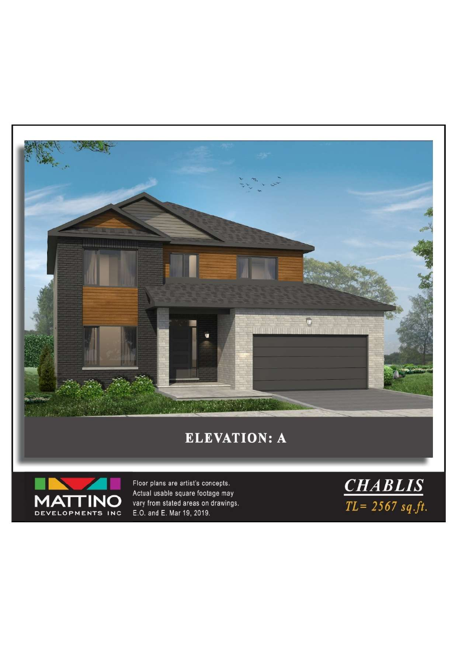 Chablis Elevation A plan preview