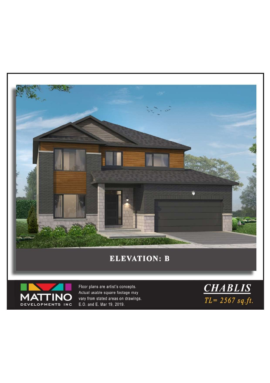 Chablis Elevation B plan preview