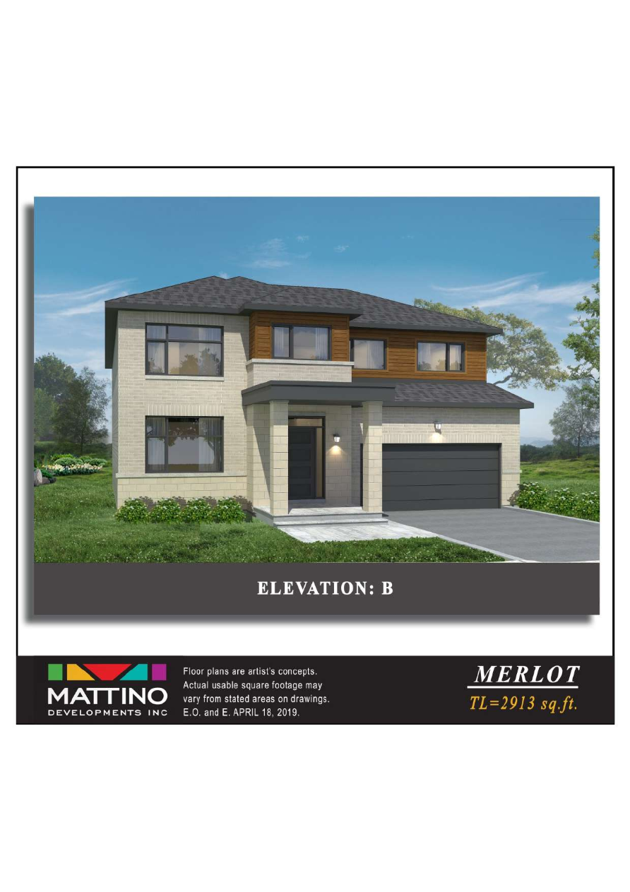 Standard Merlot Elevation B plan preview