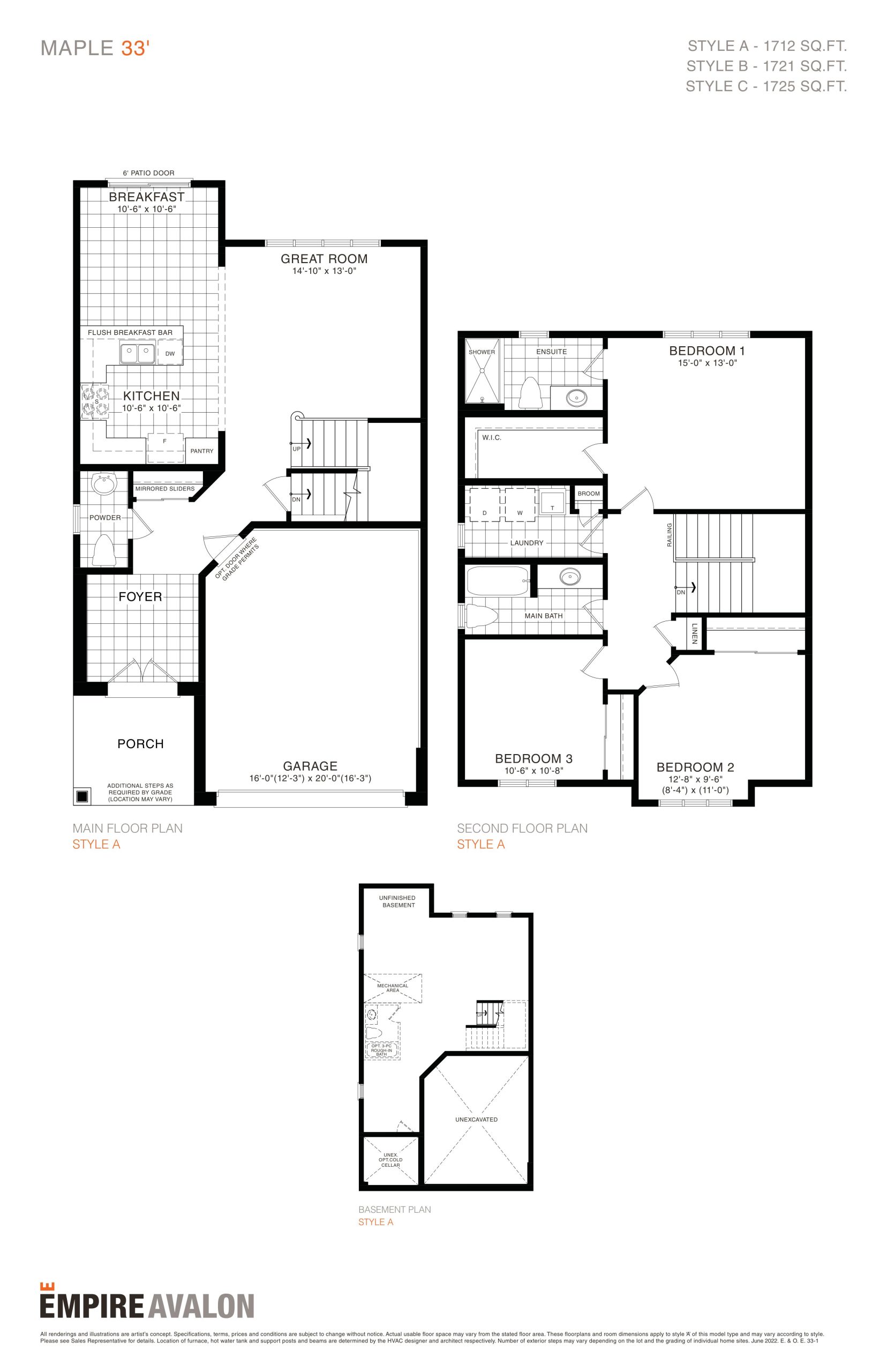 Maple 33' plan preview