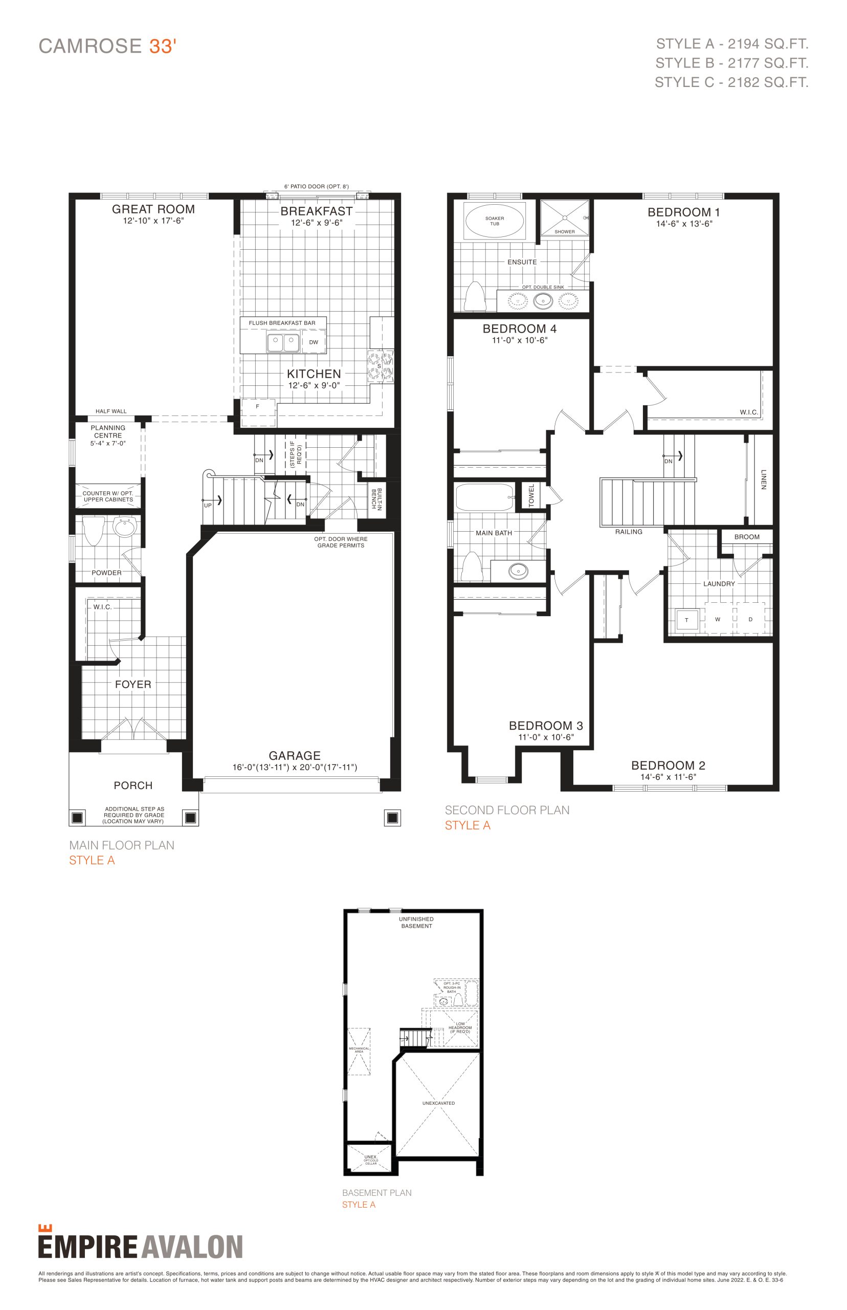Camrose 33' plan preview