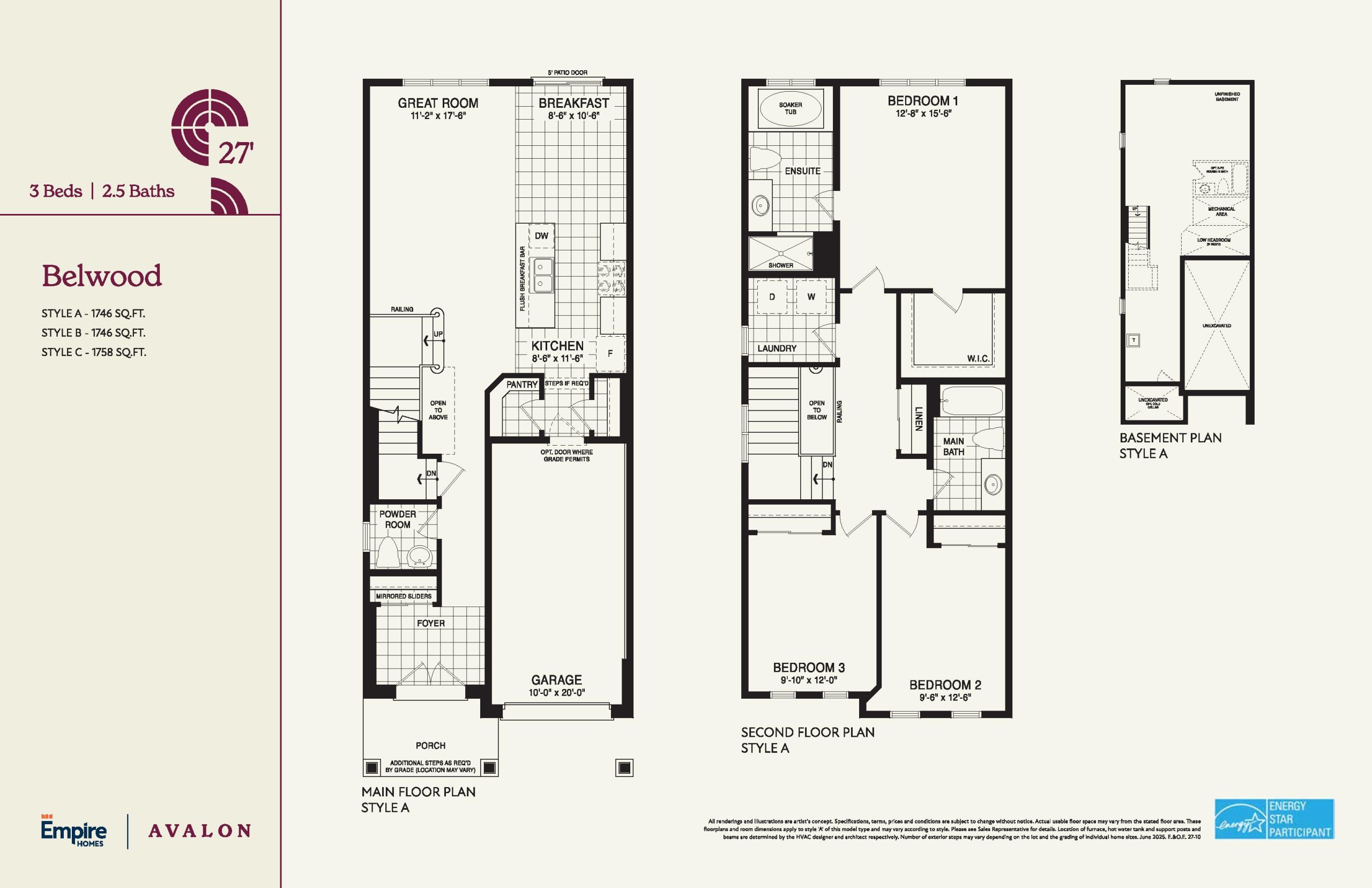 Belwood 27' plan preview