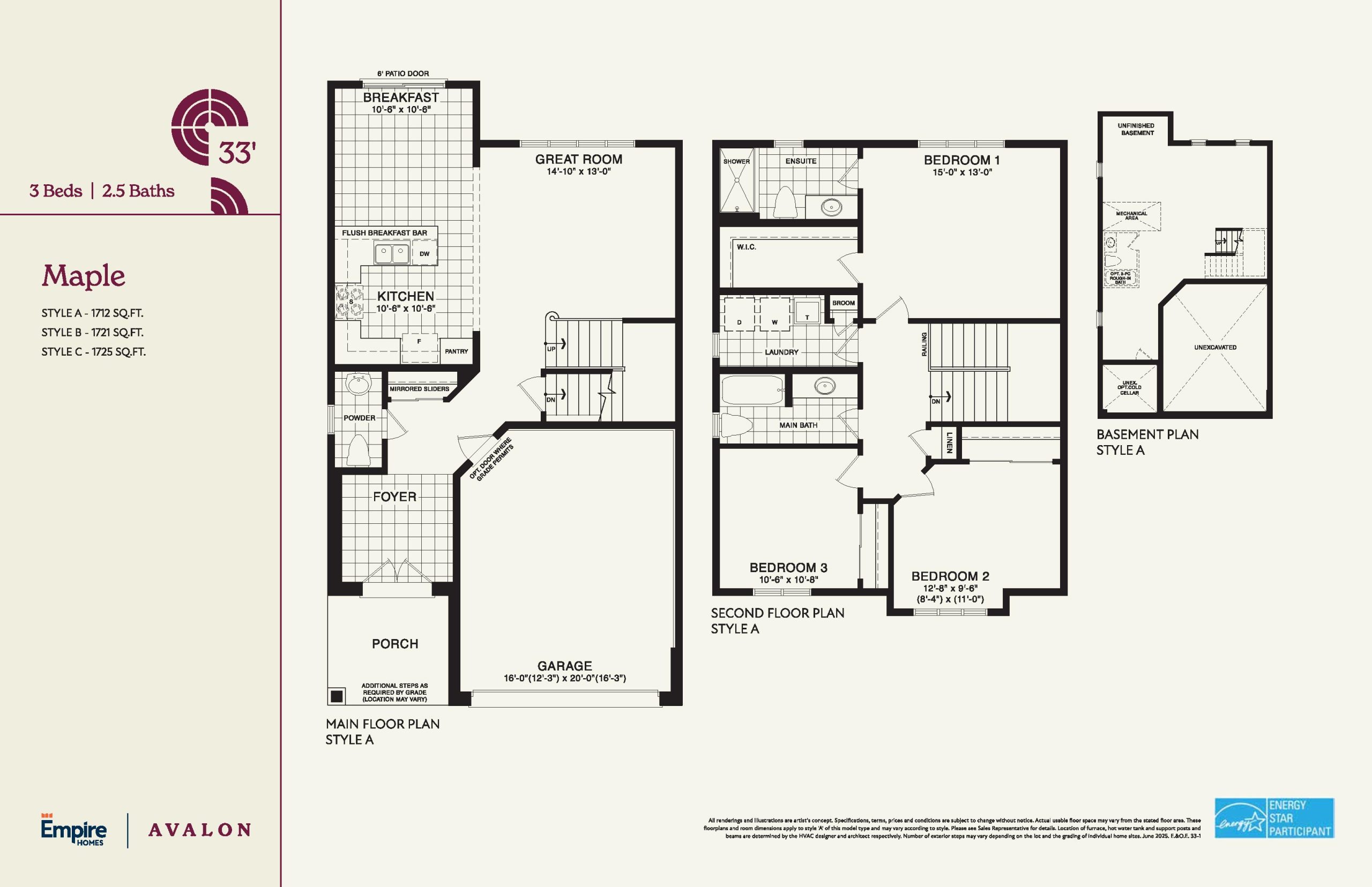 Maple 33' plan preview