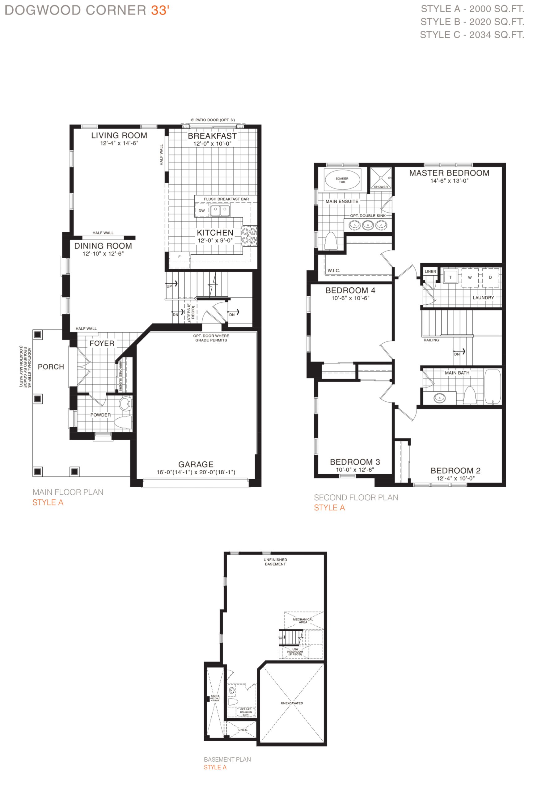 Dogwood Corner 33' plan preview