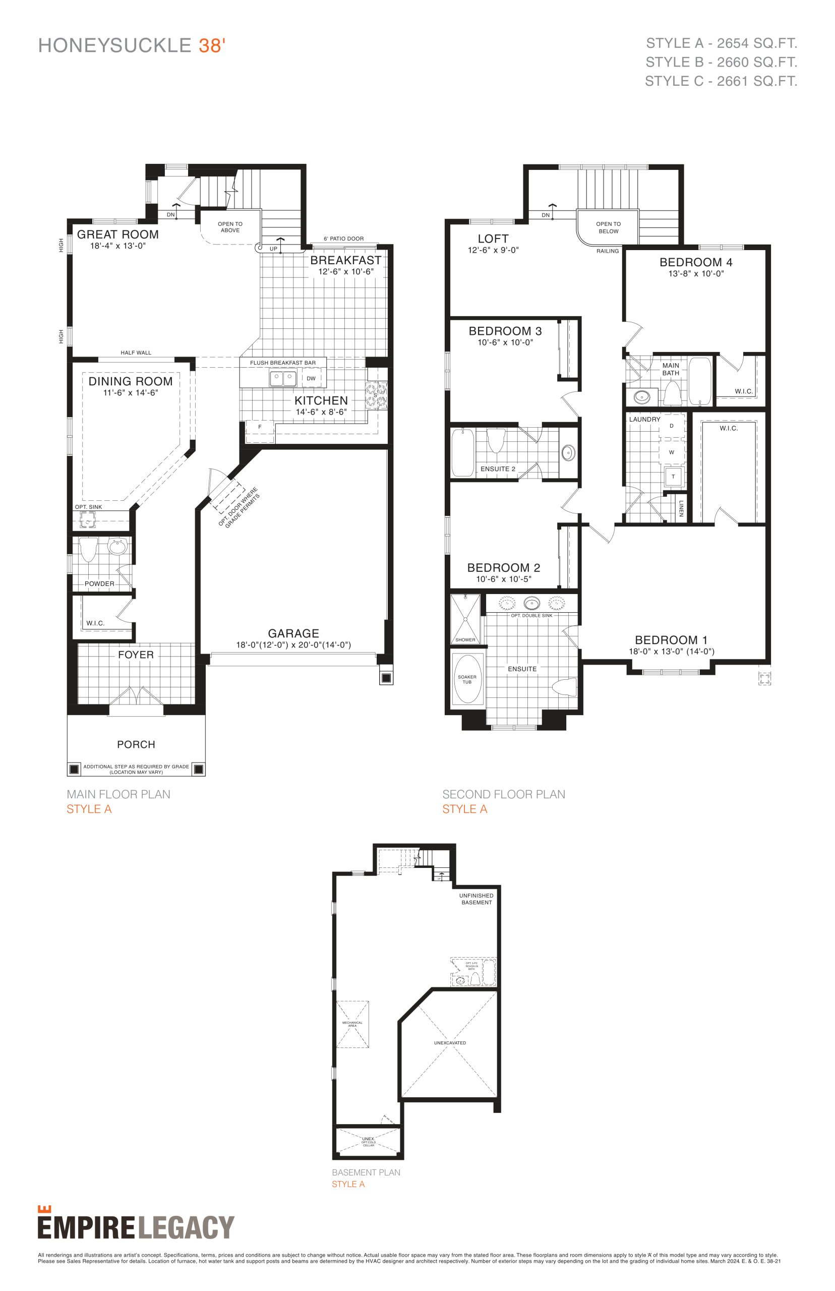 Honeysuckle 38' plan preview