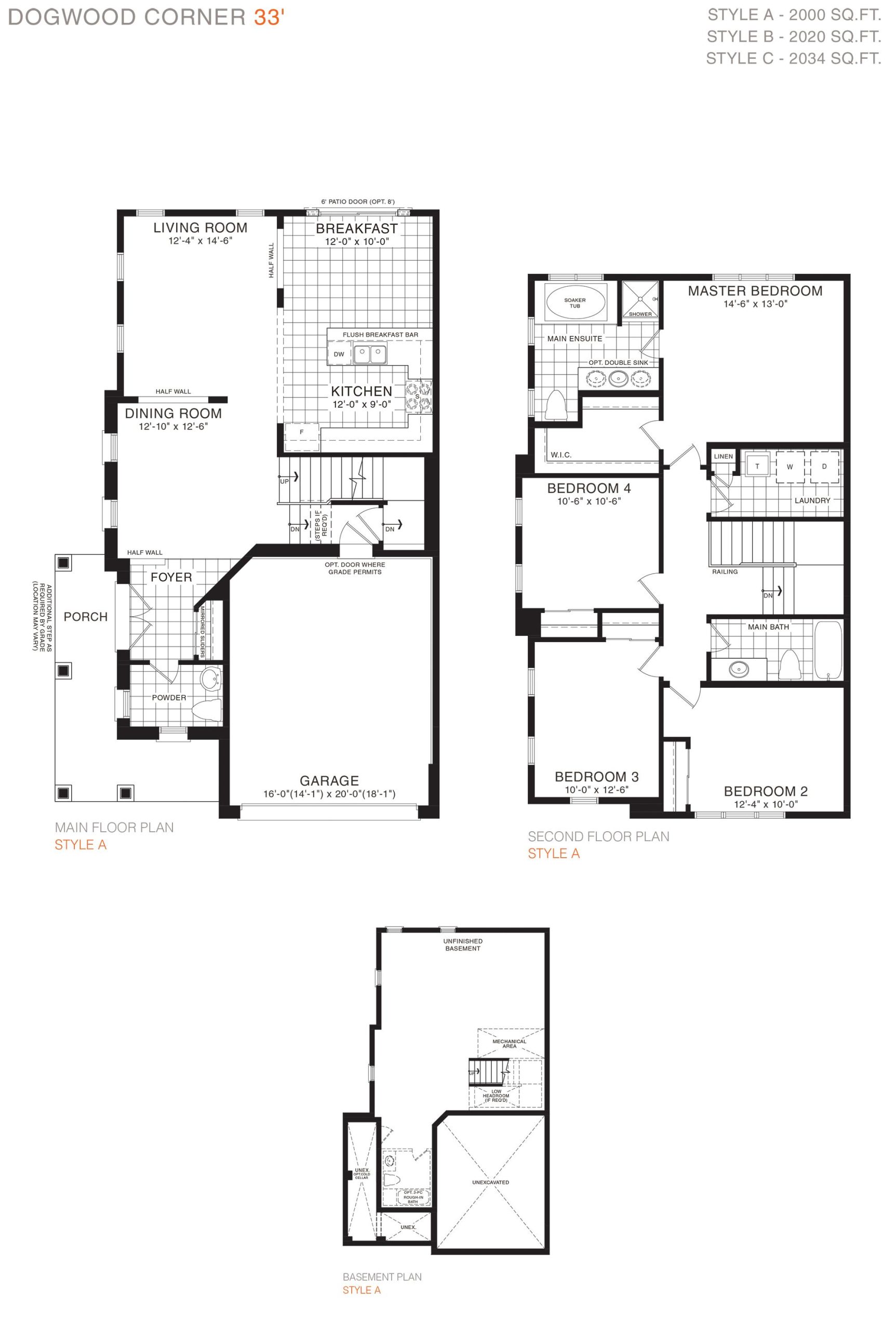 Dogwood Corner 33' plan preview