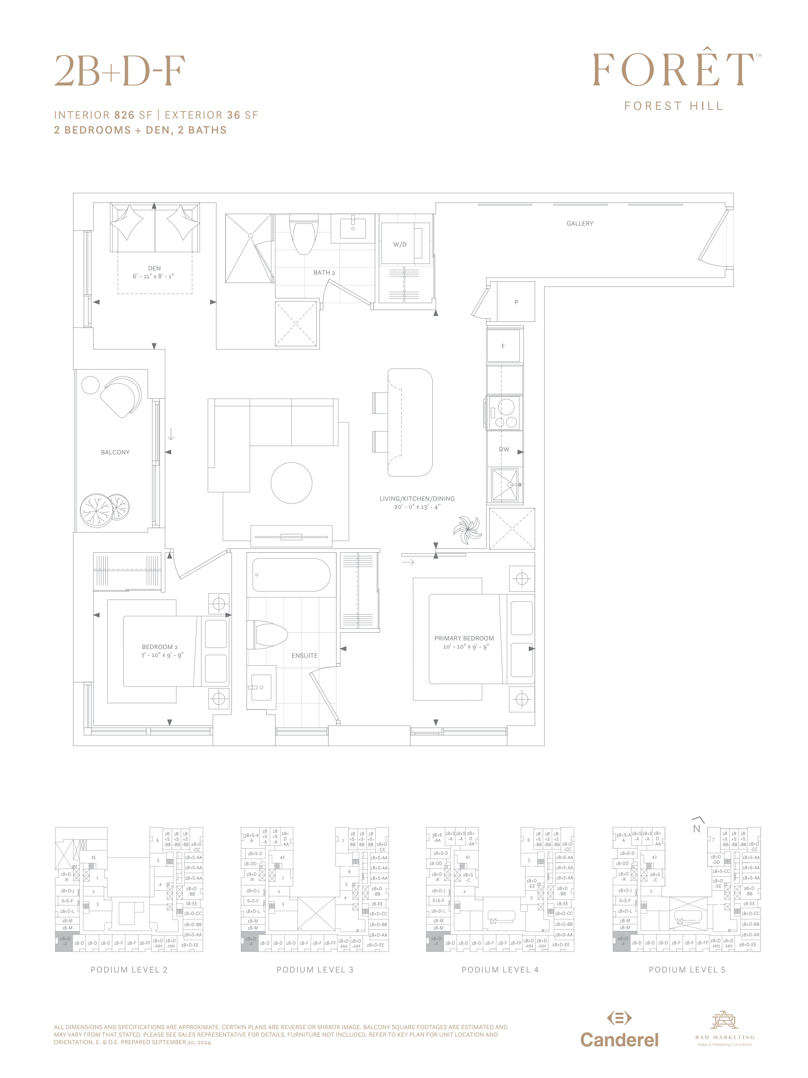 2B+D-F floor plan