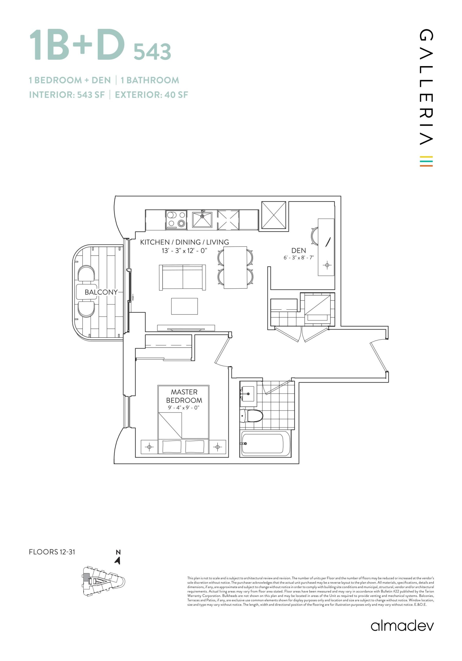 1B+D 543 plan preview
