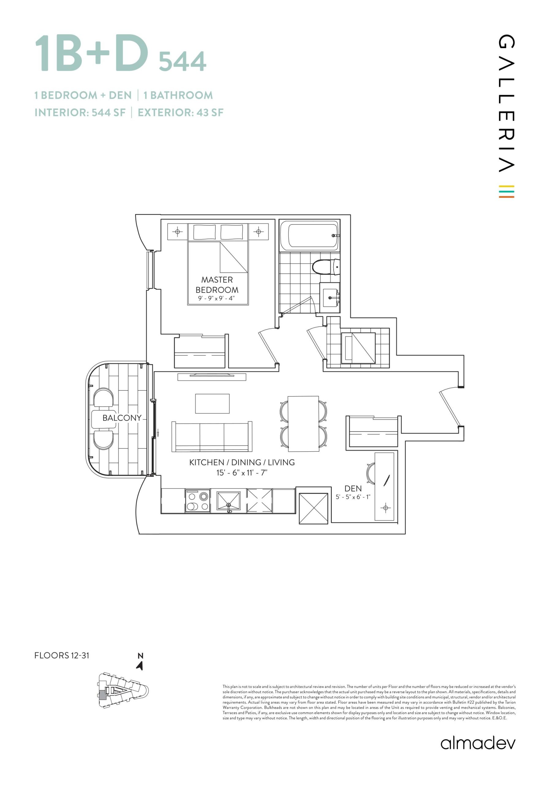 1B+D 544 plan preview