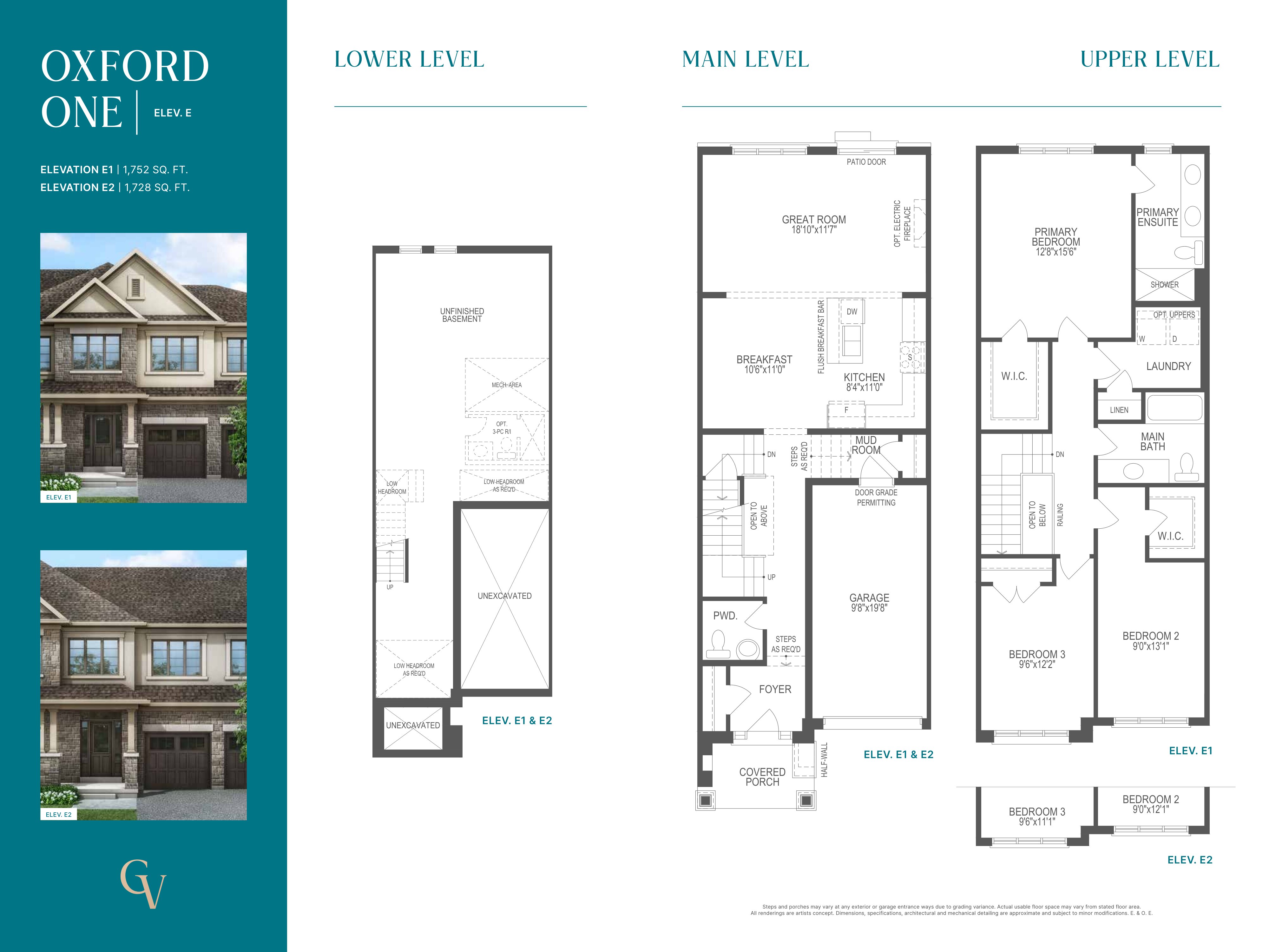 Oxford One - Elev. E2 floor plan